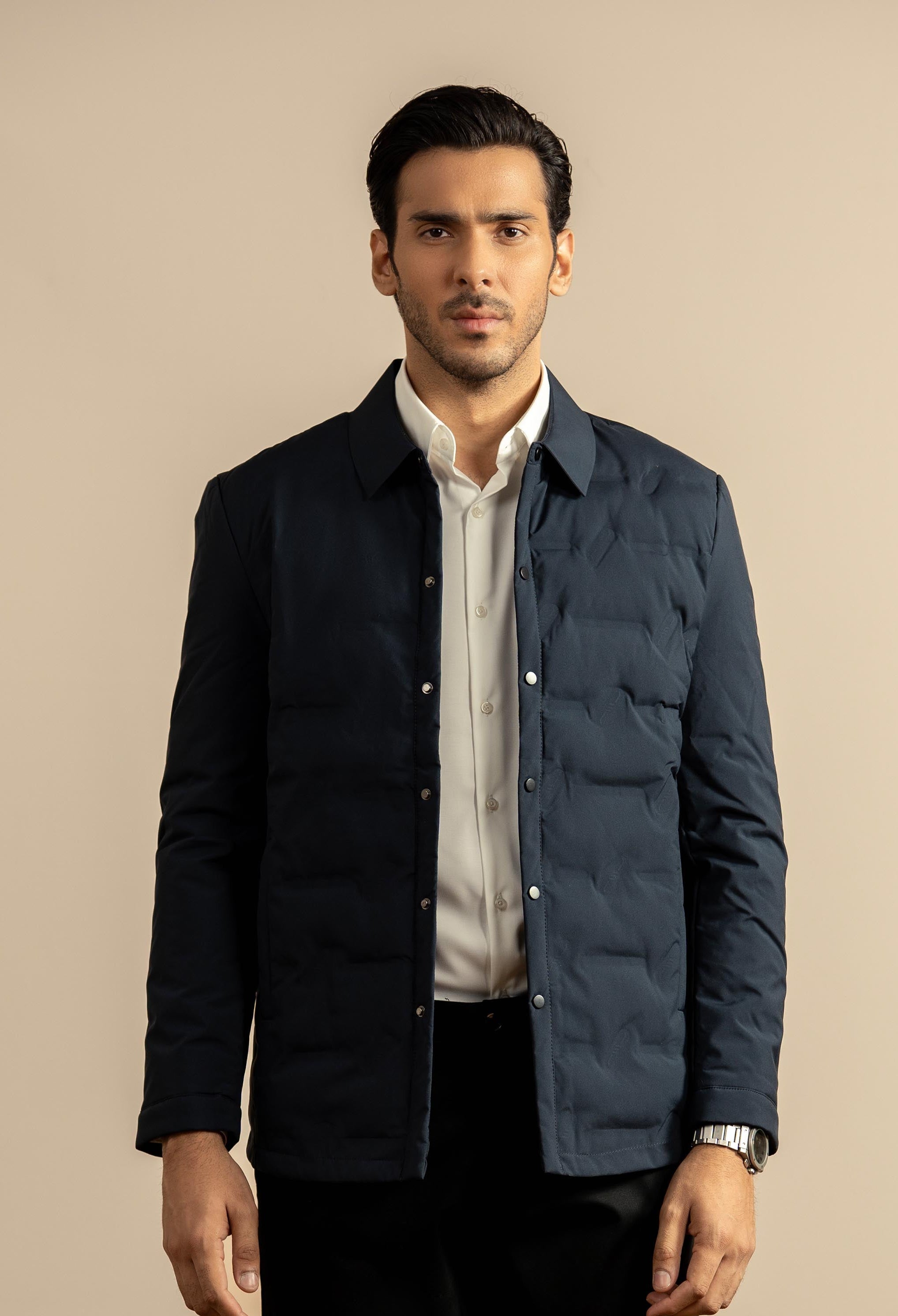 Navy Blue Travel Down Jacket