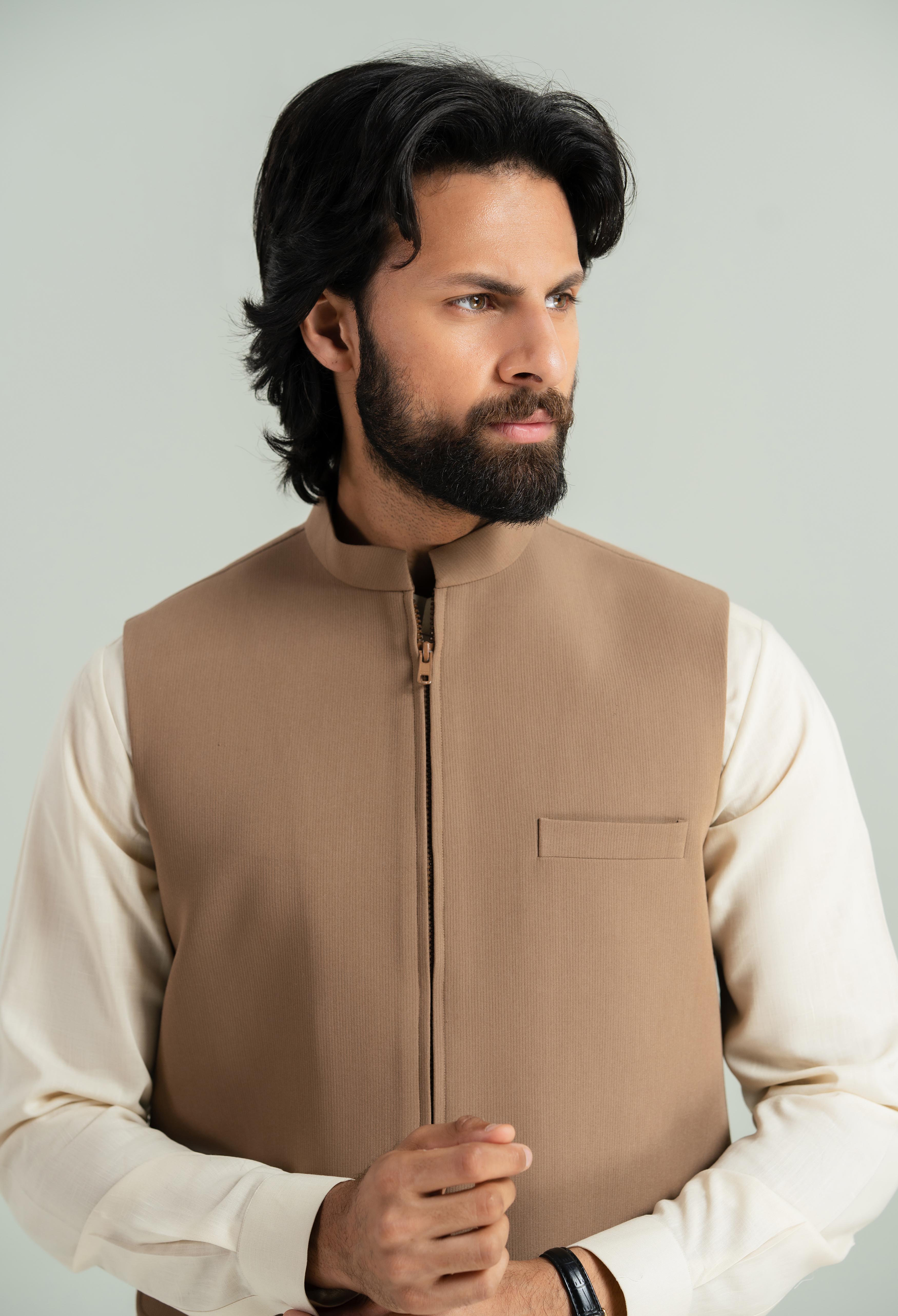 Sand Brown Corduroy Waistcoat