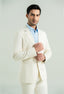 Off White Linen Twill Blazer