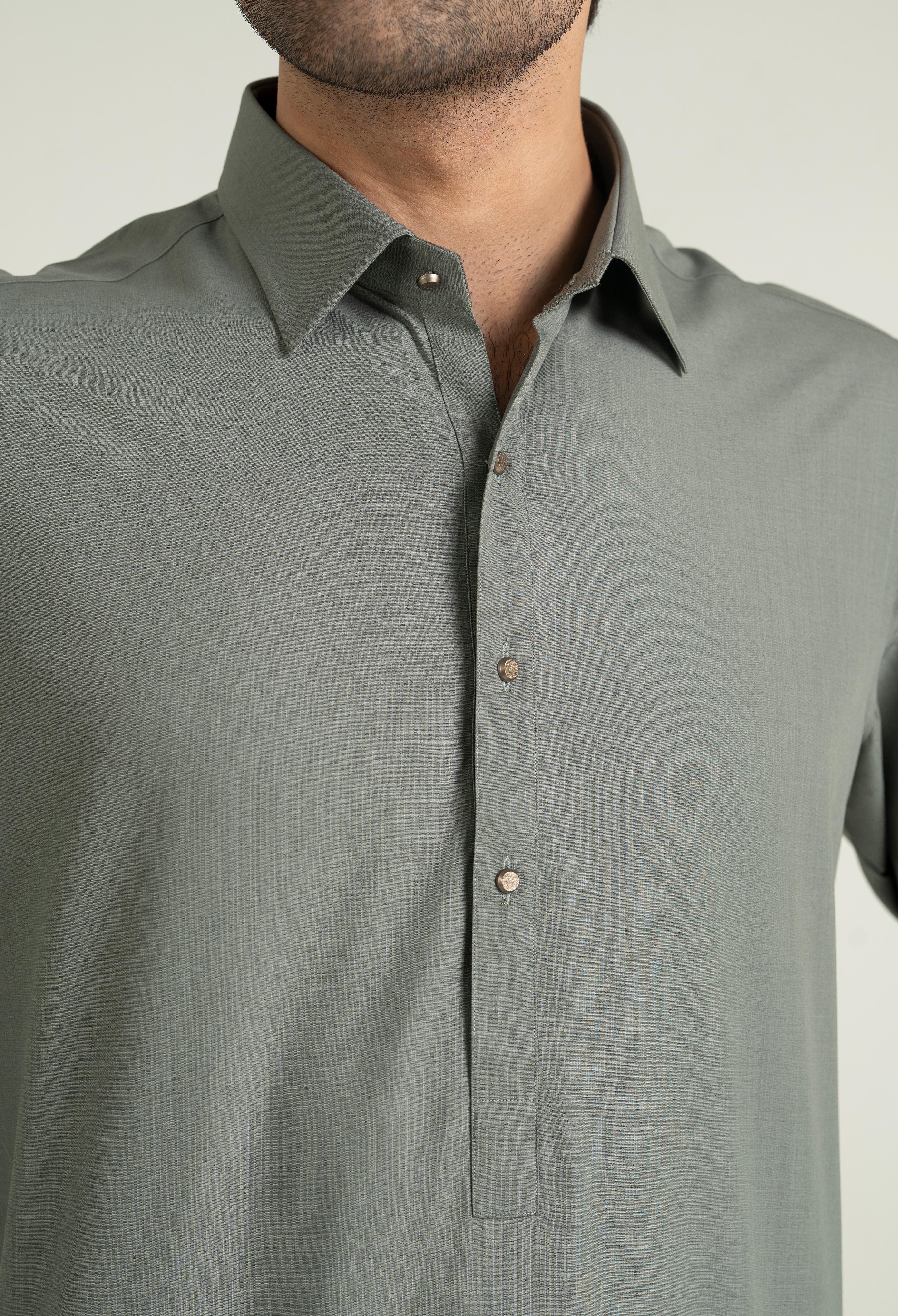 Sage Green Blended kameez Shalwar