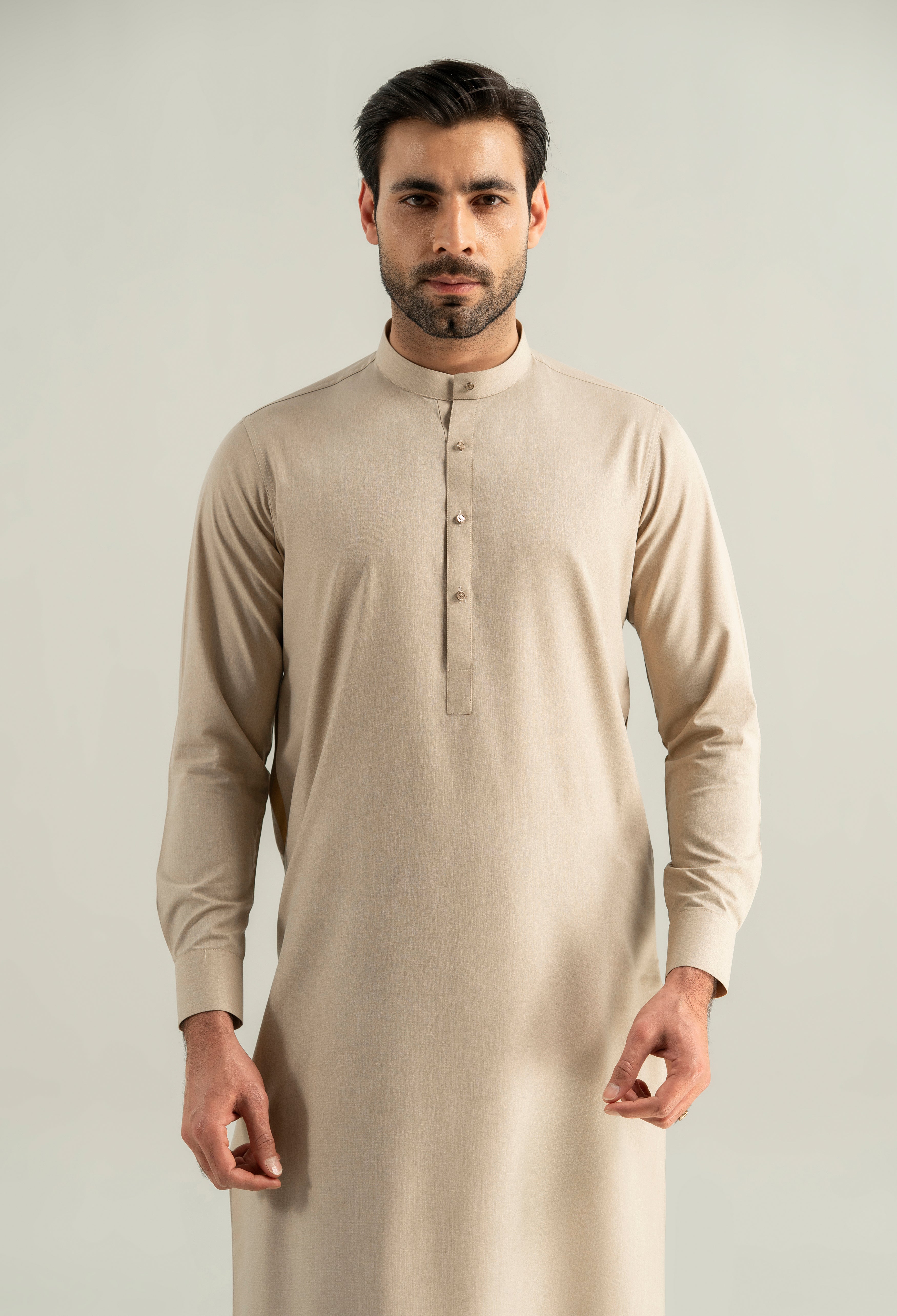 Oatmeal Beige Blended Kameez Shalwar