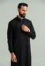 Bat Black Blended Kameez Shalwar