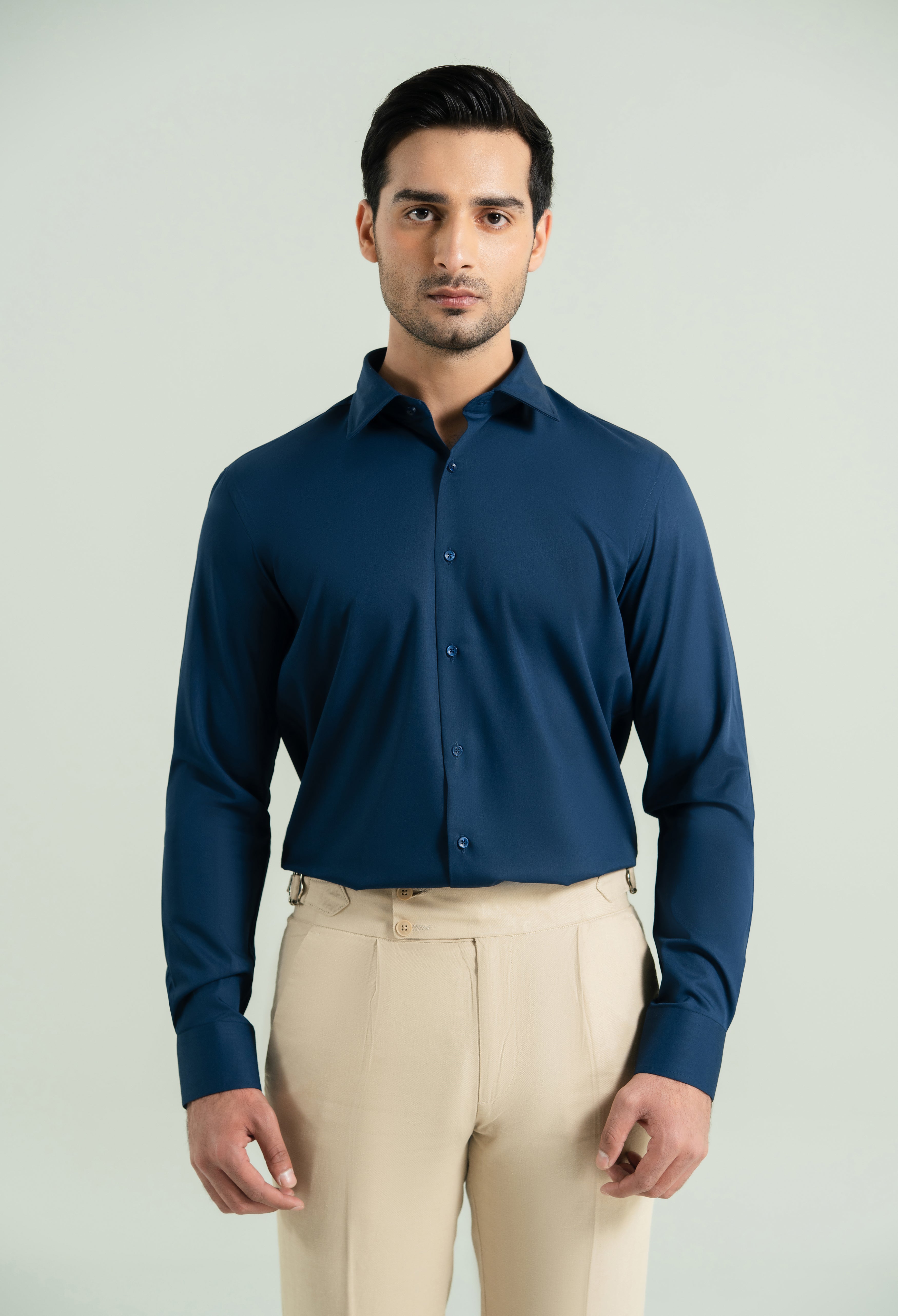 Royal Blue Semi Formal Shirt