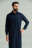 Navy Blue Blended Kameez Shalwar