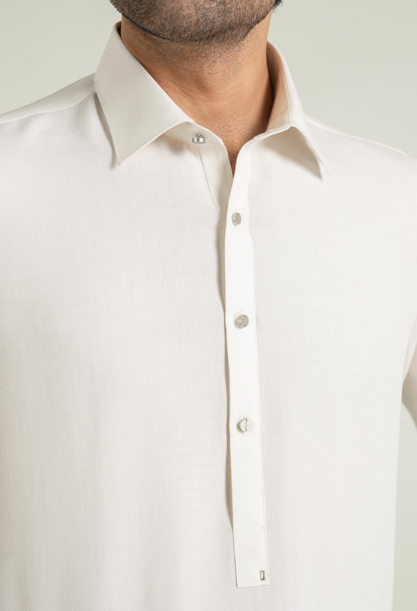 Butter Cream Blended Kameez Shalwar