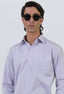 Plain Lavender Blue Cotton Formal Shirt