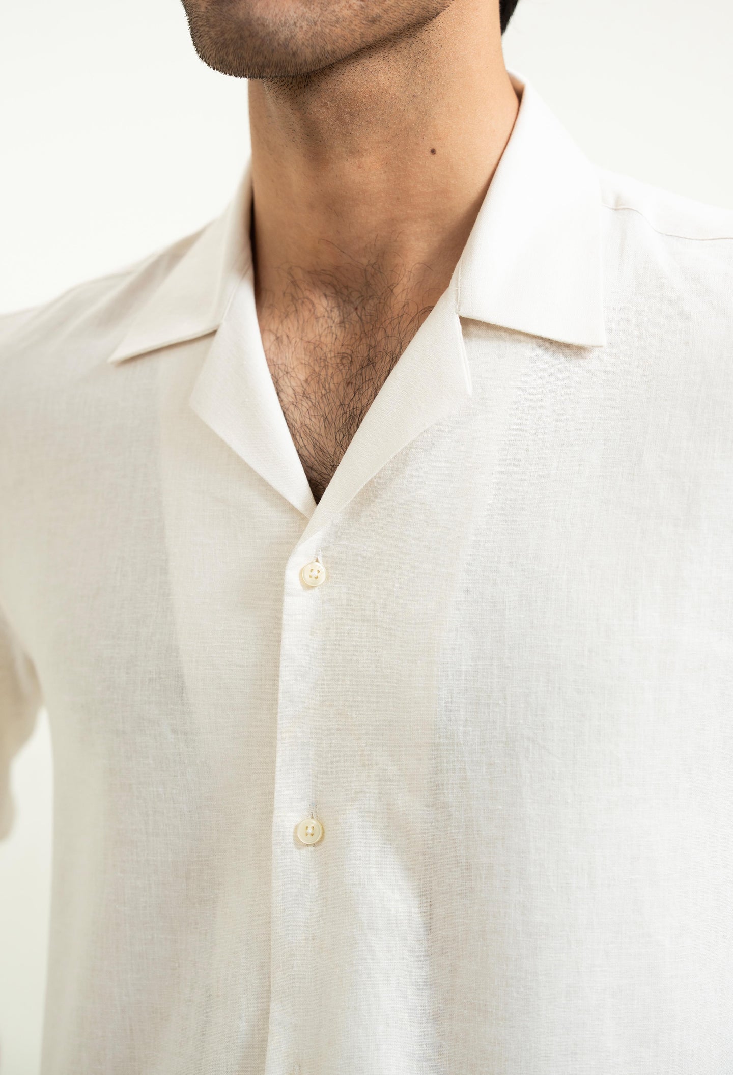 Egg White Linen Shirt