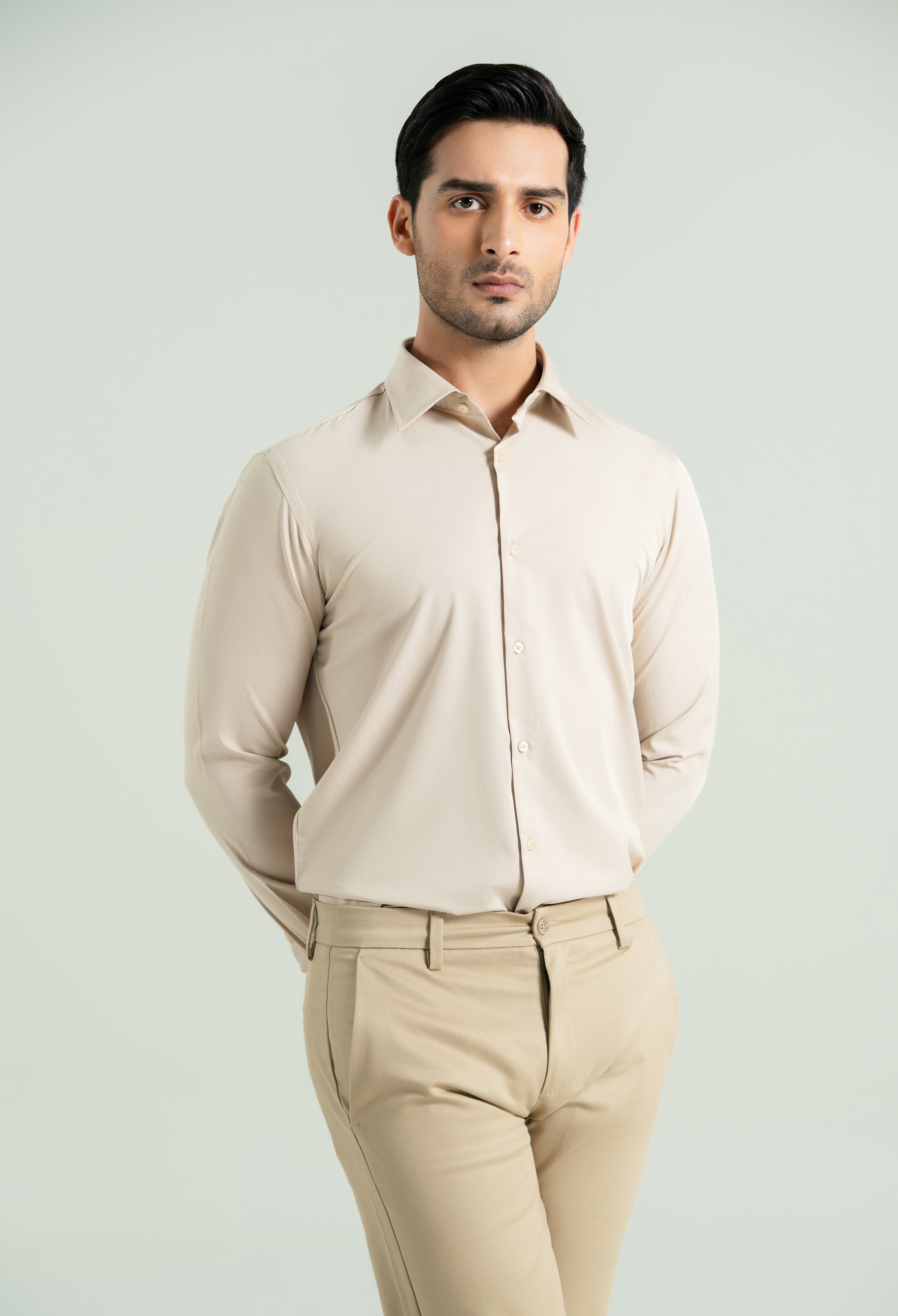 Fawn Beige Semi Formal Shirt