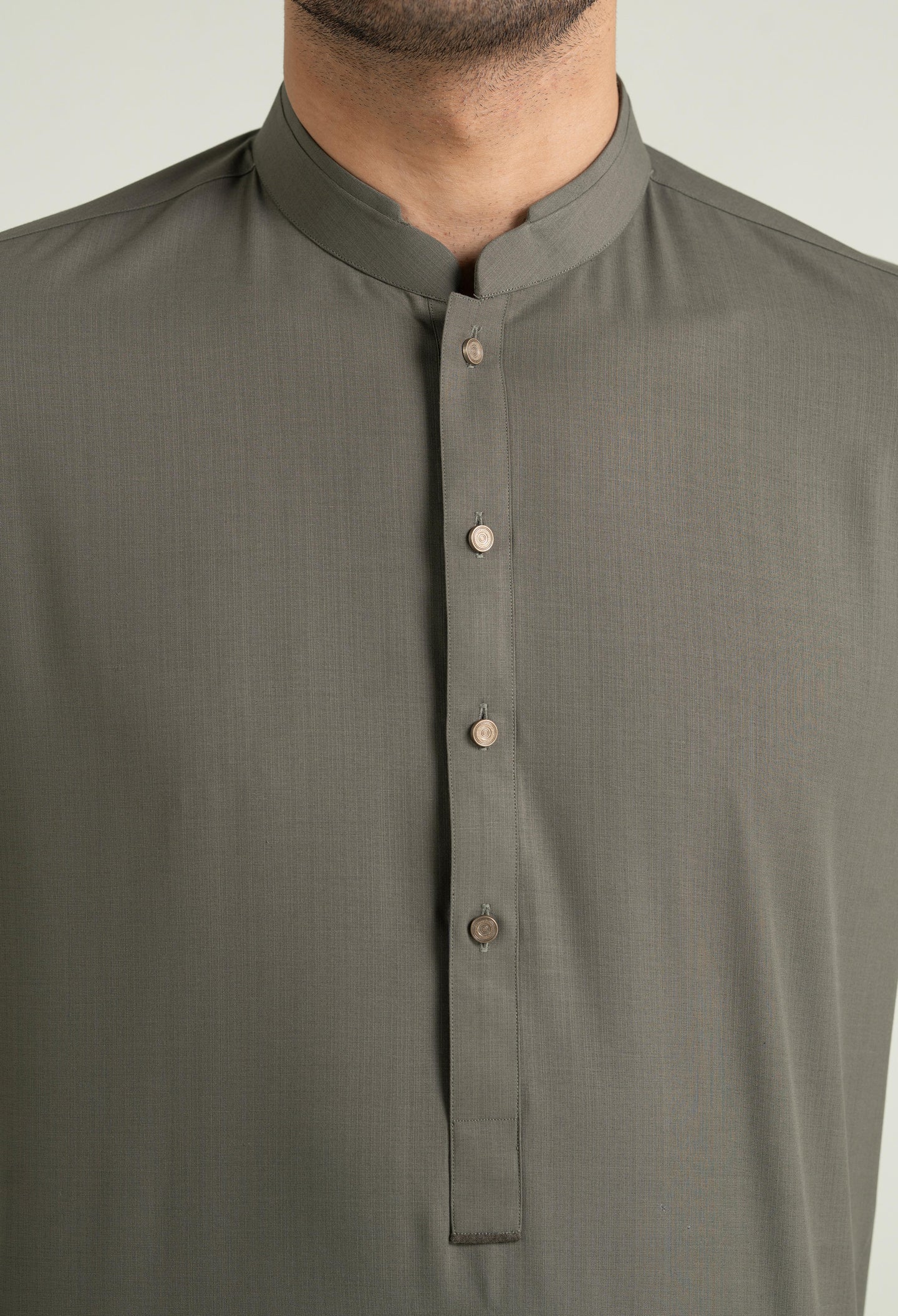 Moss Green Blended Kameez Shalwar