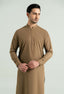 Camal Brown Detailing Kameez Shalwar