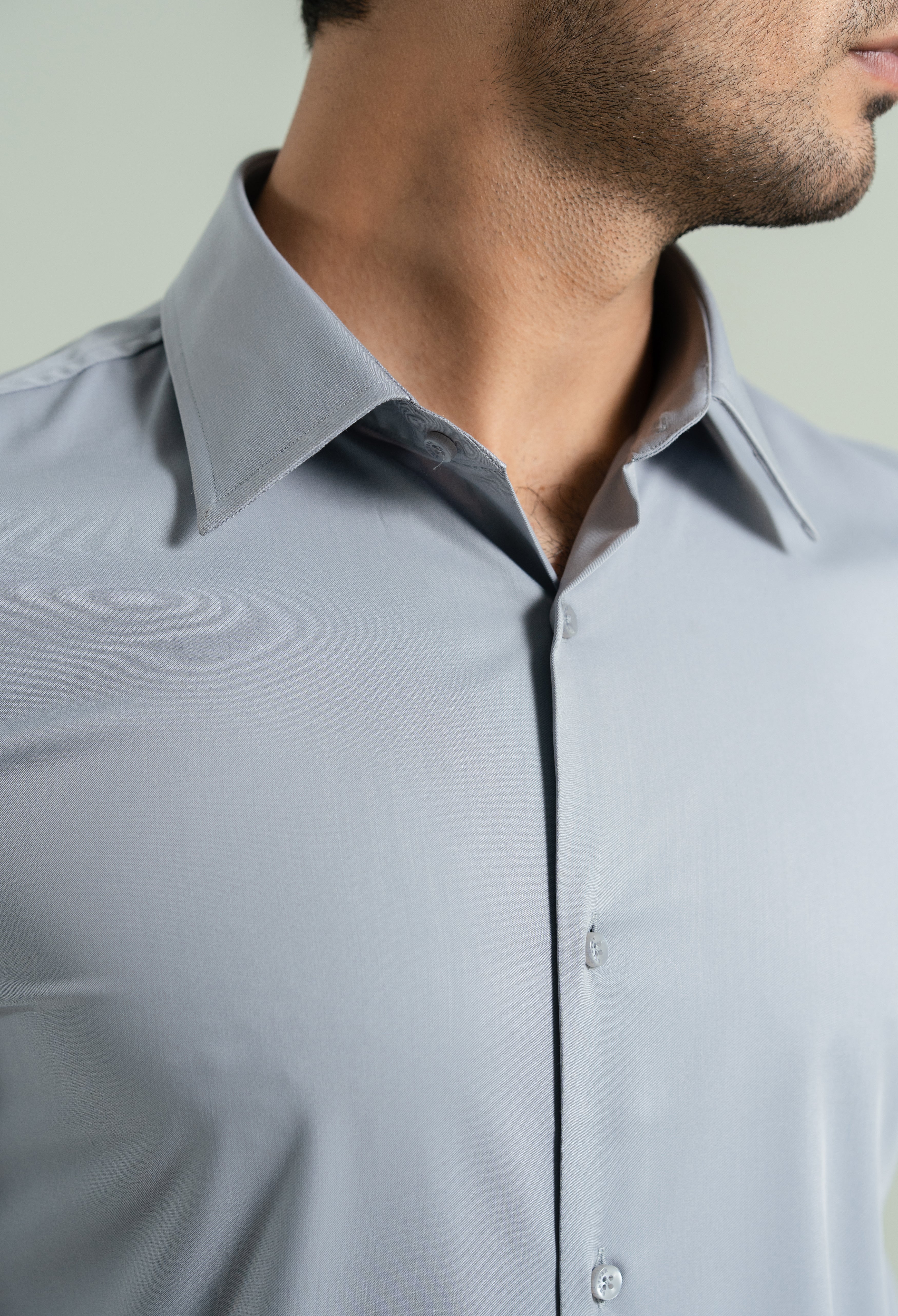 Steel Grey Semi Formal Shirt