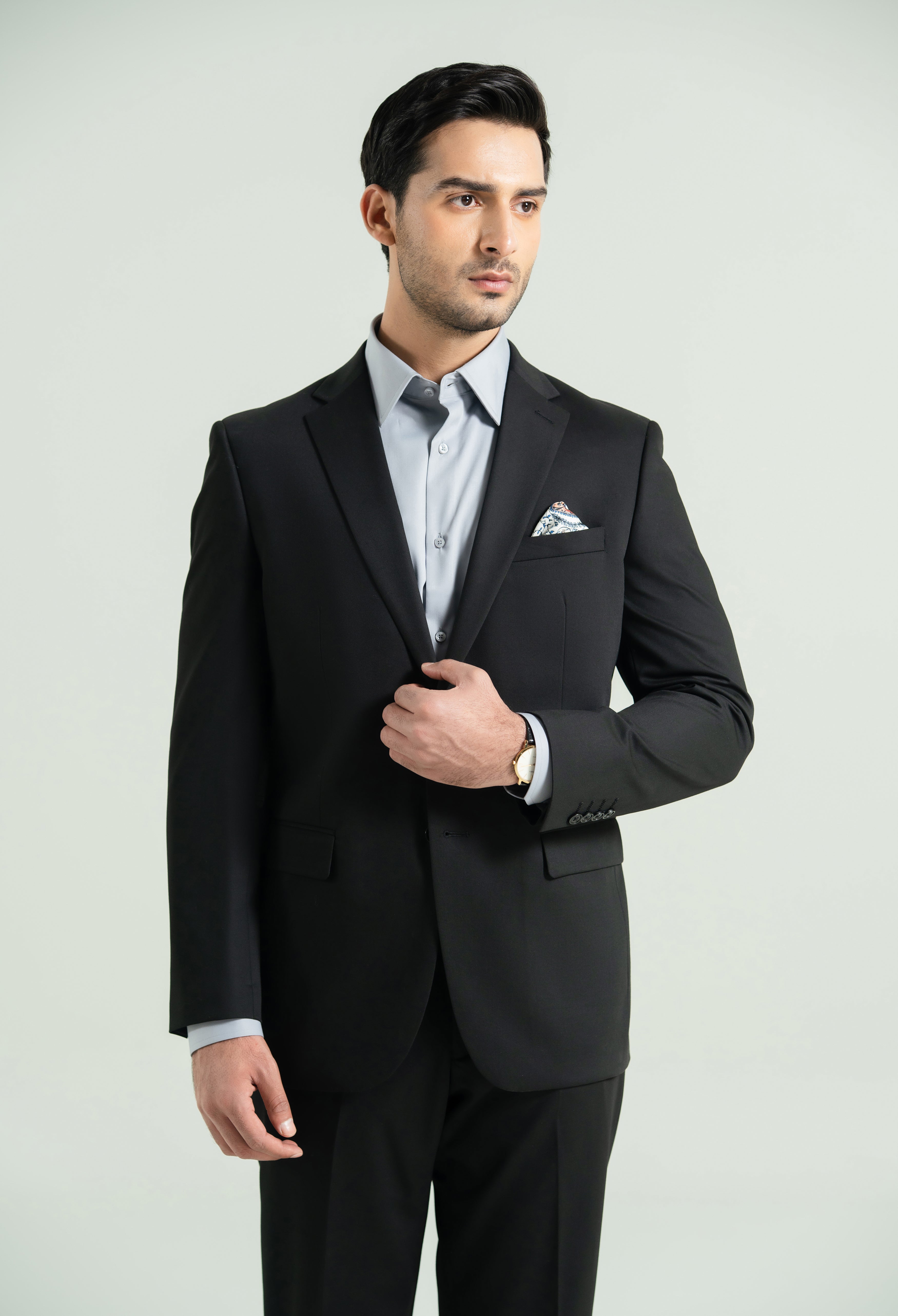 Jet Black Two Piece Suit