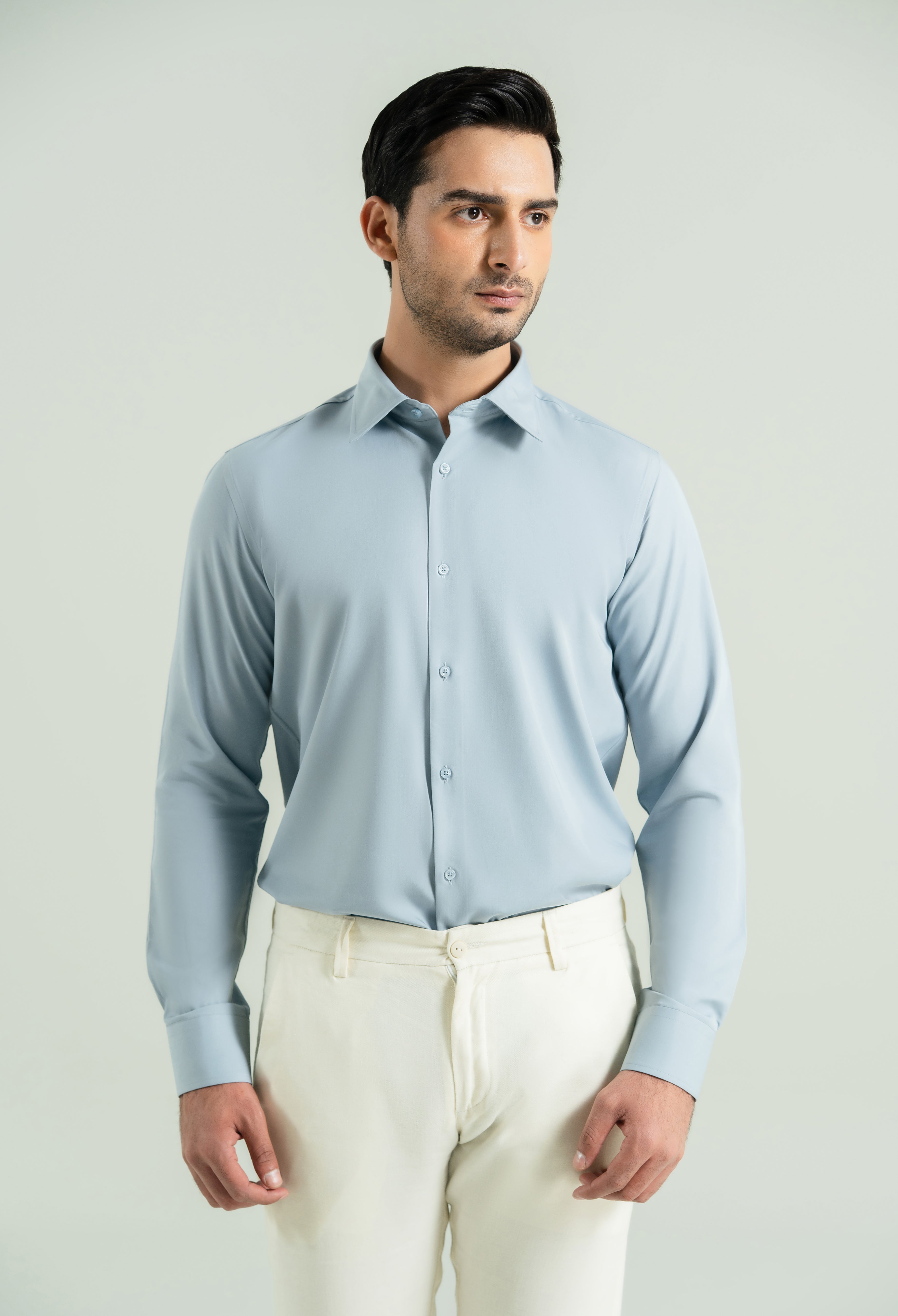 Ash Grey Semi Formal Shirt