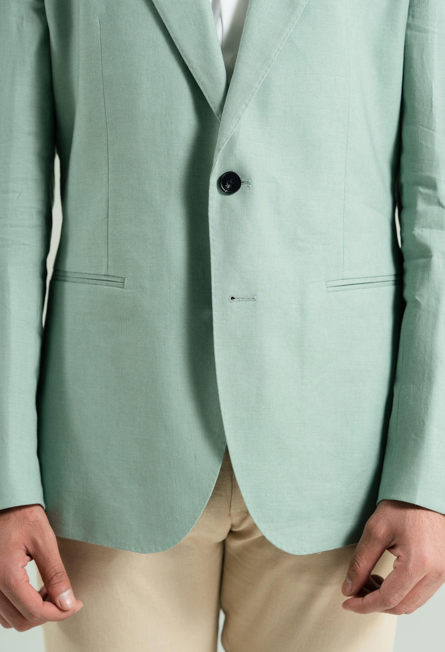Sage Green Linen Twill Blazer