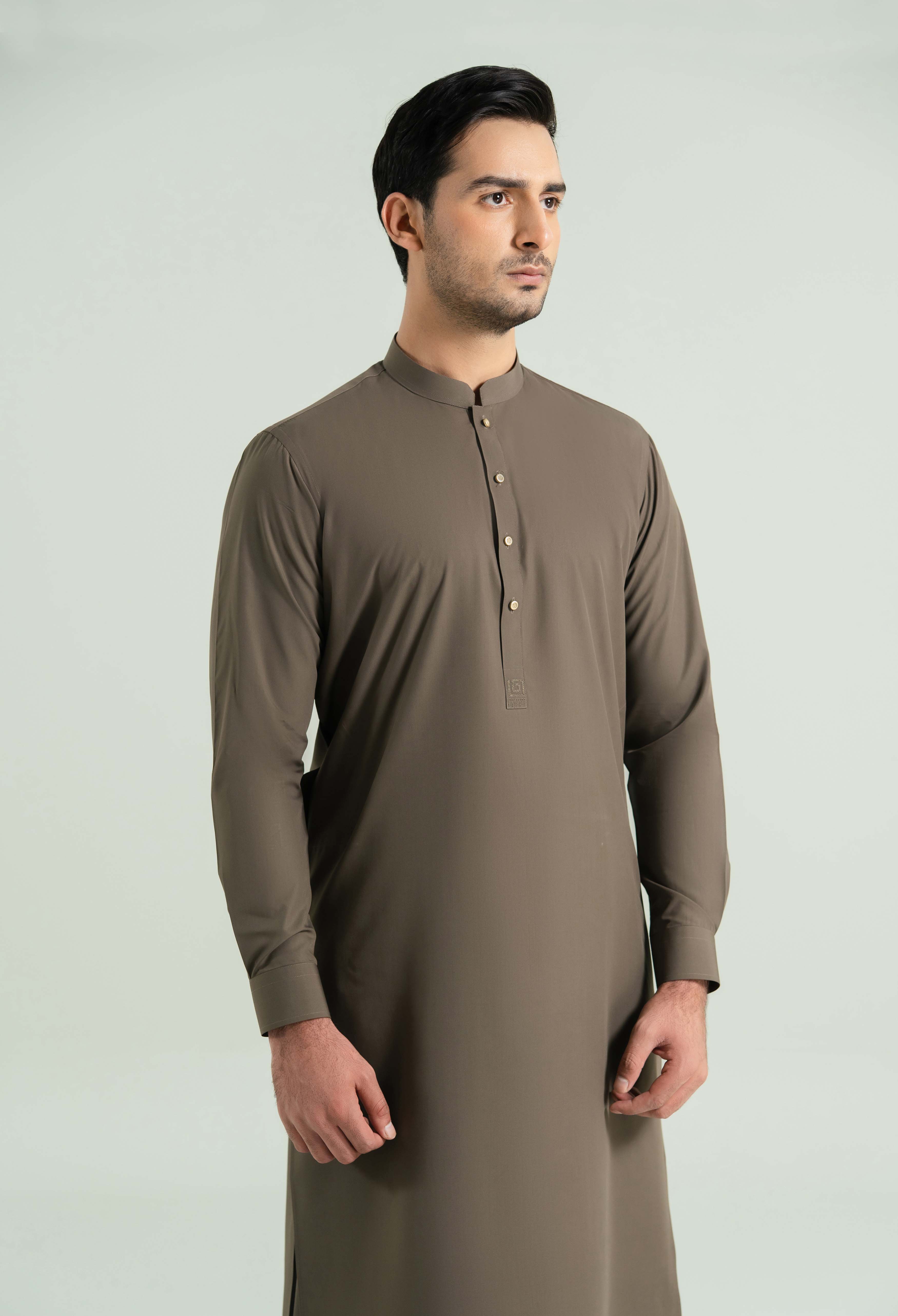 Light Brown Detailing Kameez Shalwar