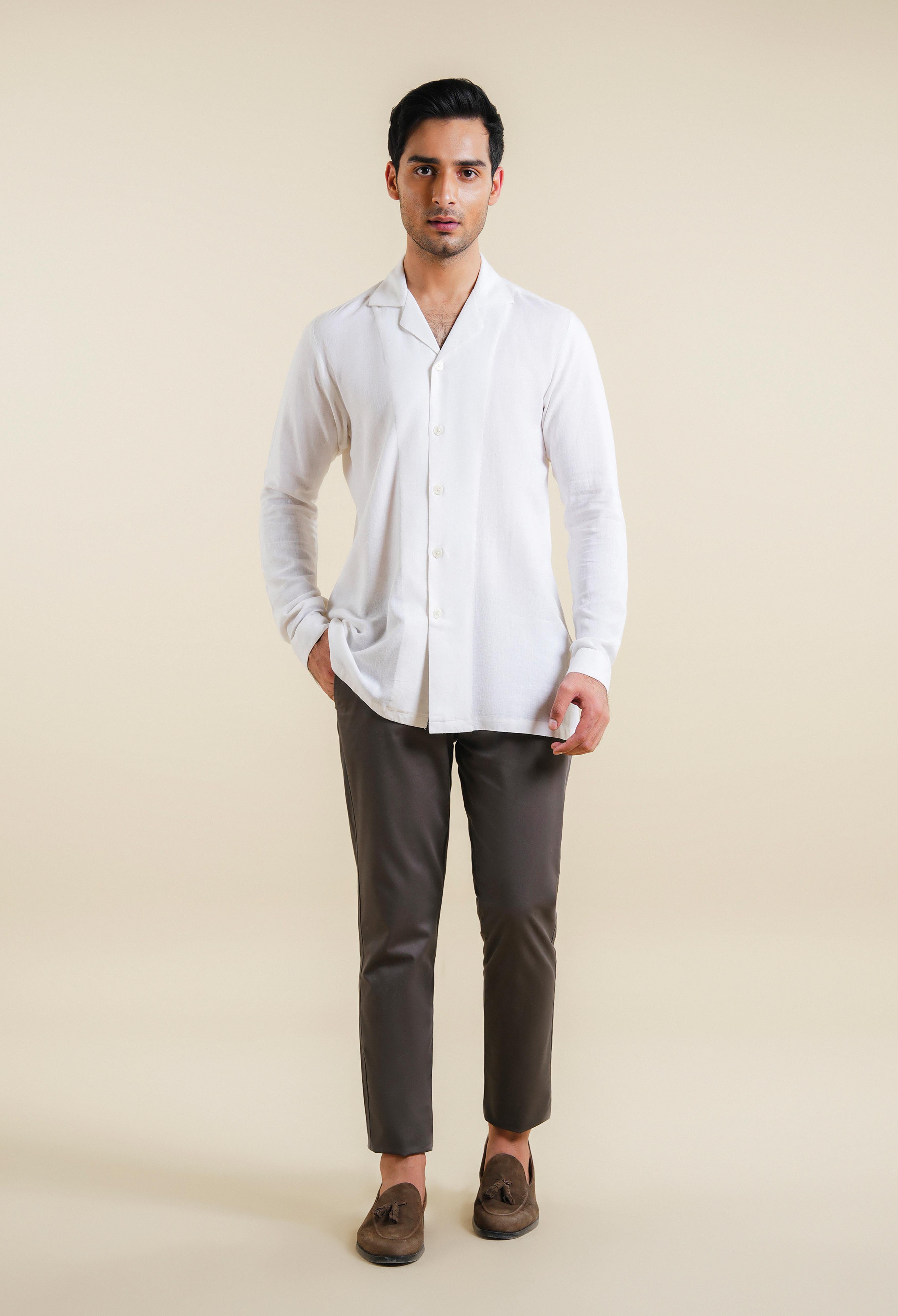 Daisy White Linen Shirt