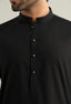 Jet Black Cotton Kameez Shalwar
