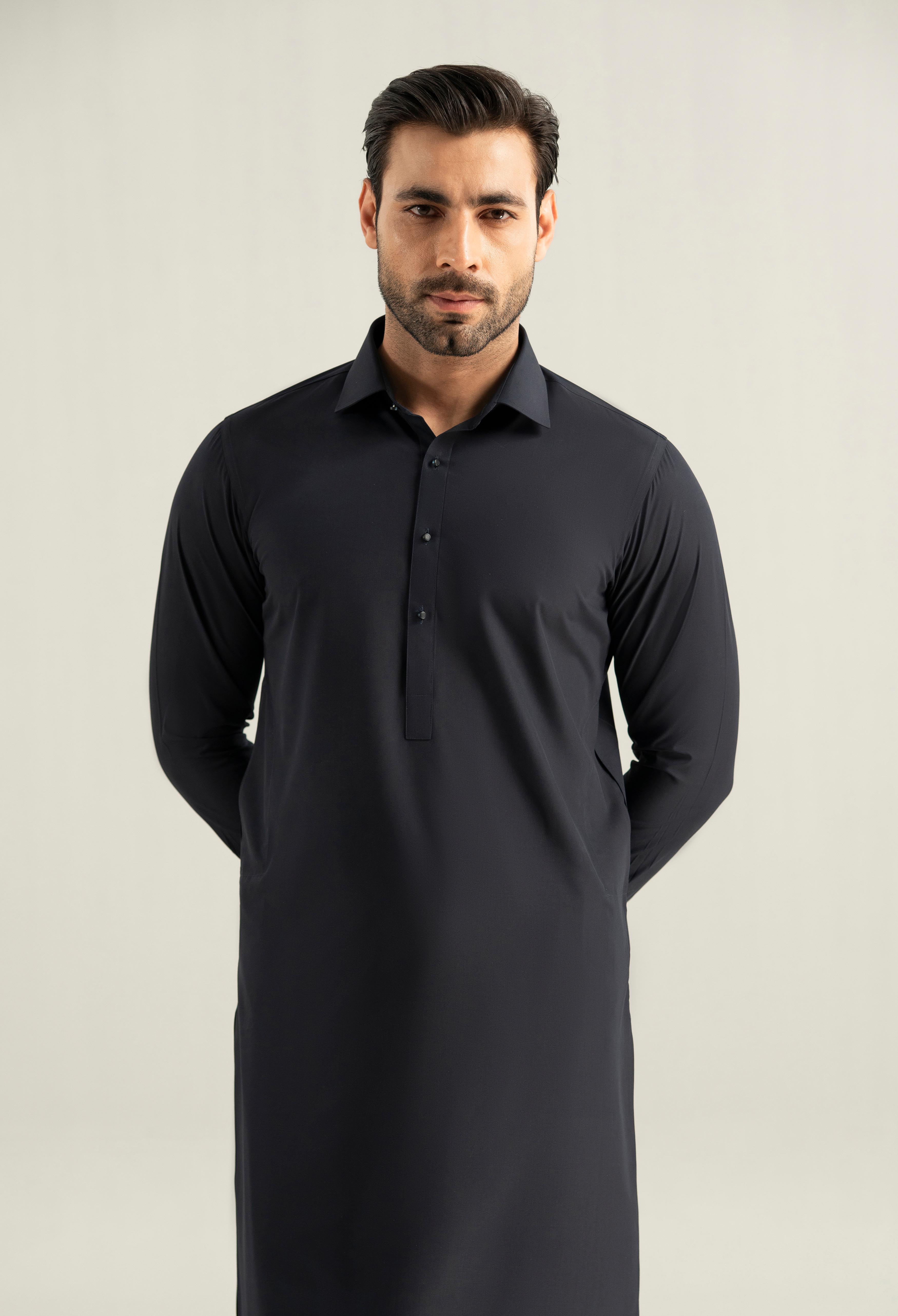 Navy Blue Detailing Kameez Shalwar
