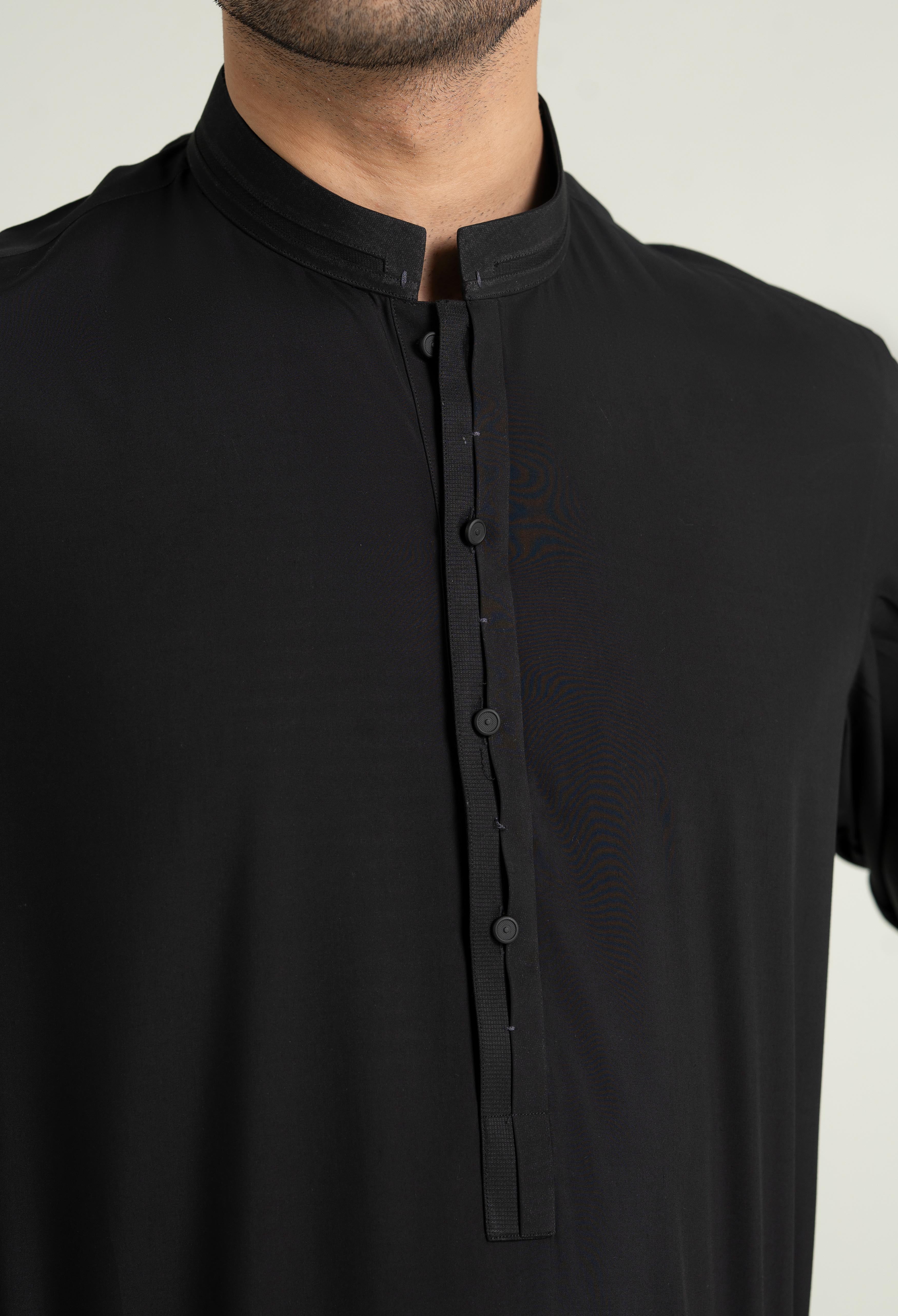 Carbon Black Blended Kameez Shalwar