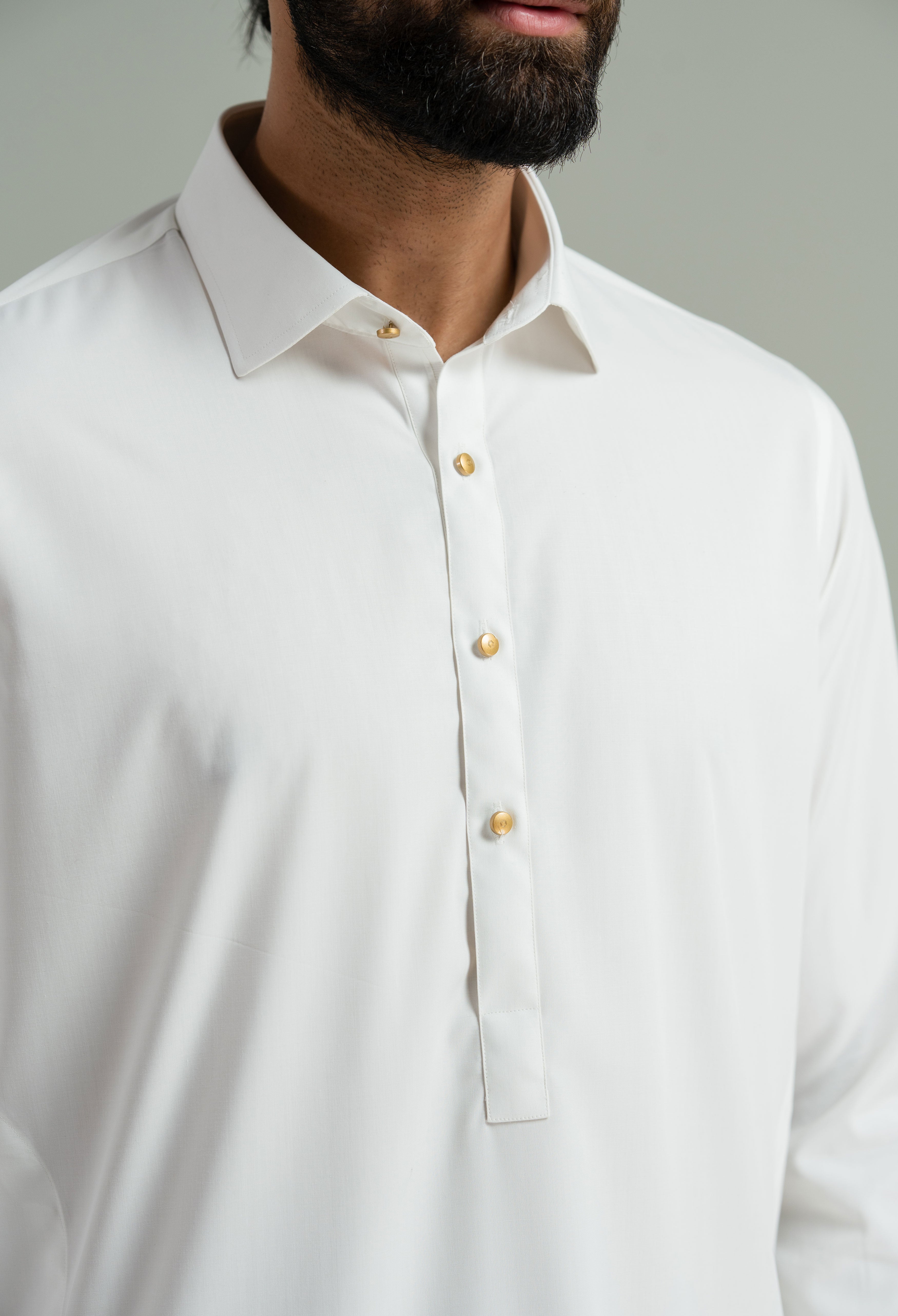 Off White Detailing Kameez Shalwar