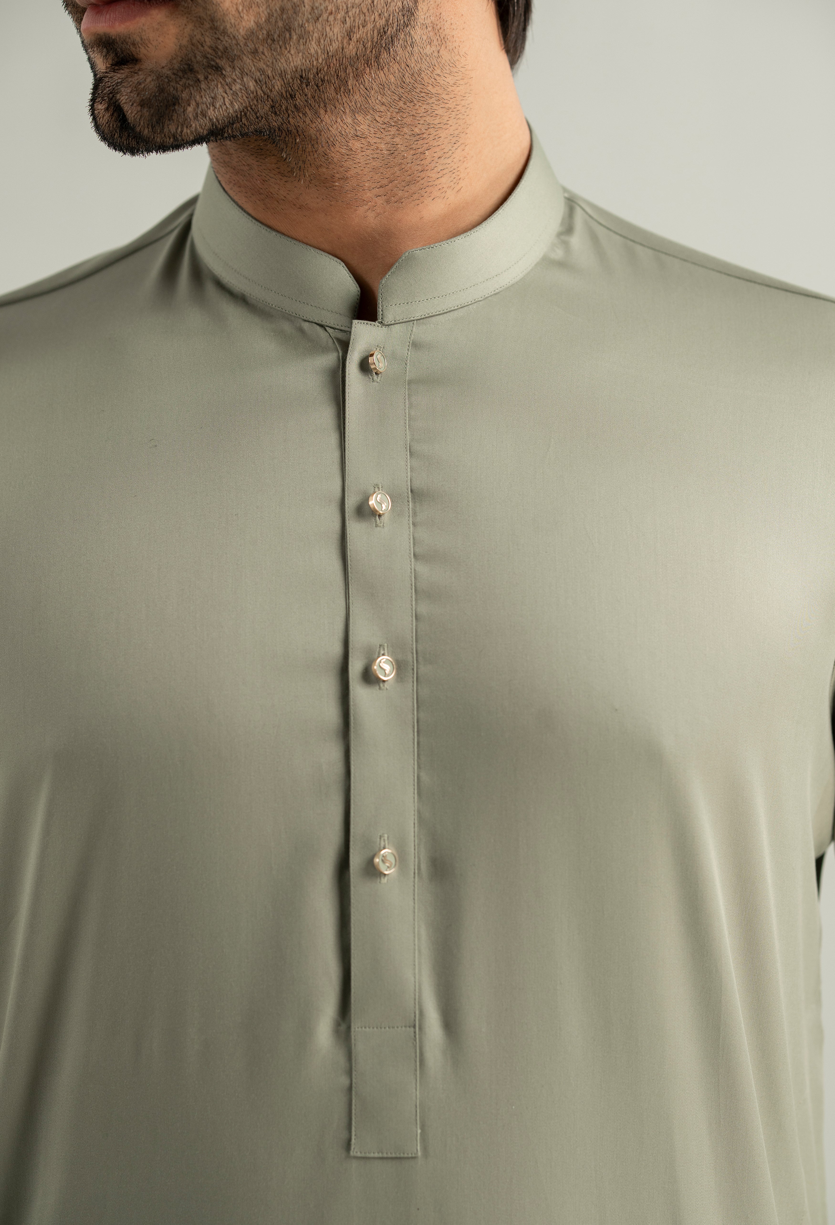 Pistachio Green Cotton Kameez Shalwar