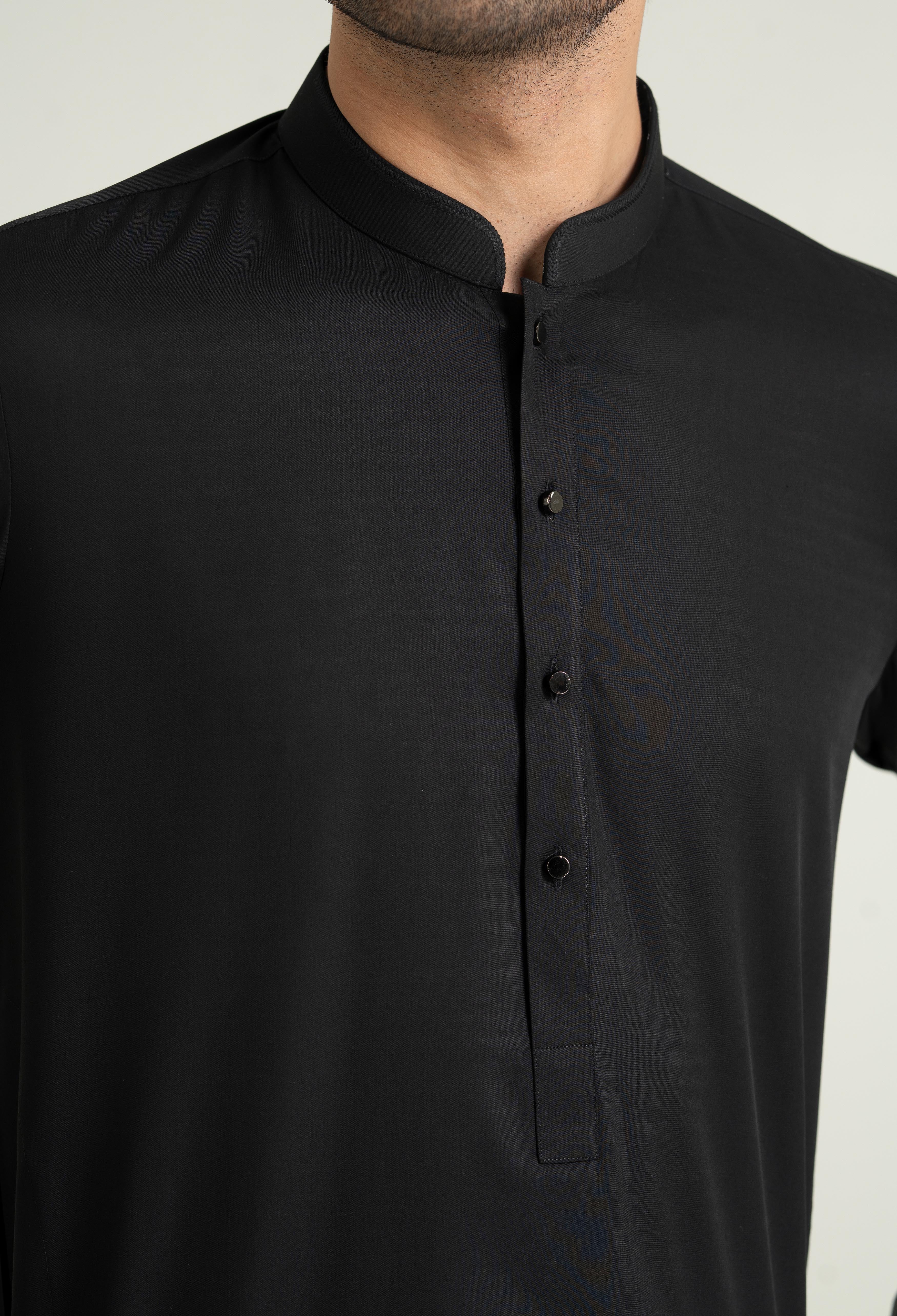 Carbon Black Blended Kameez Shalwar