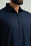 Navy Blue Blended Kameez Shalwar