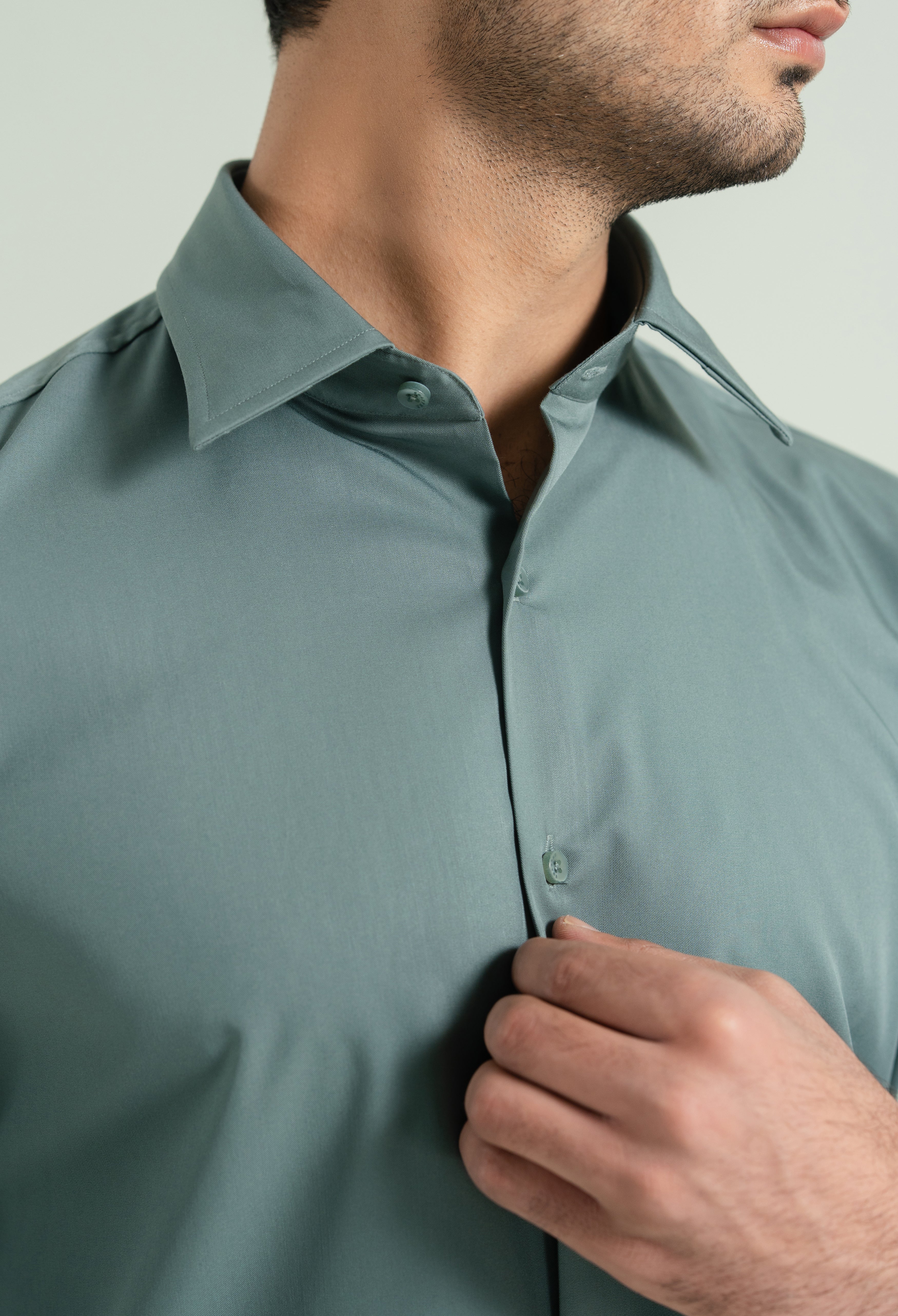 Sage Green Semi Formal Shirt