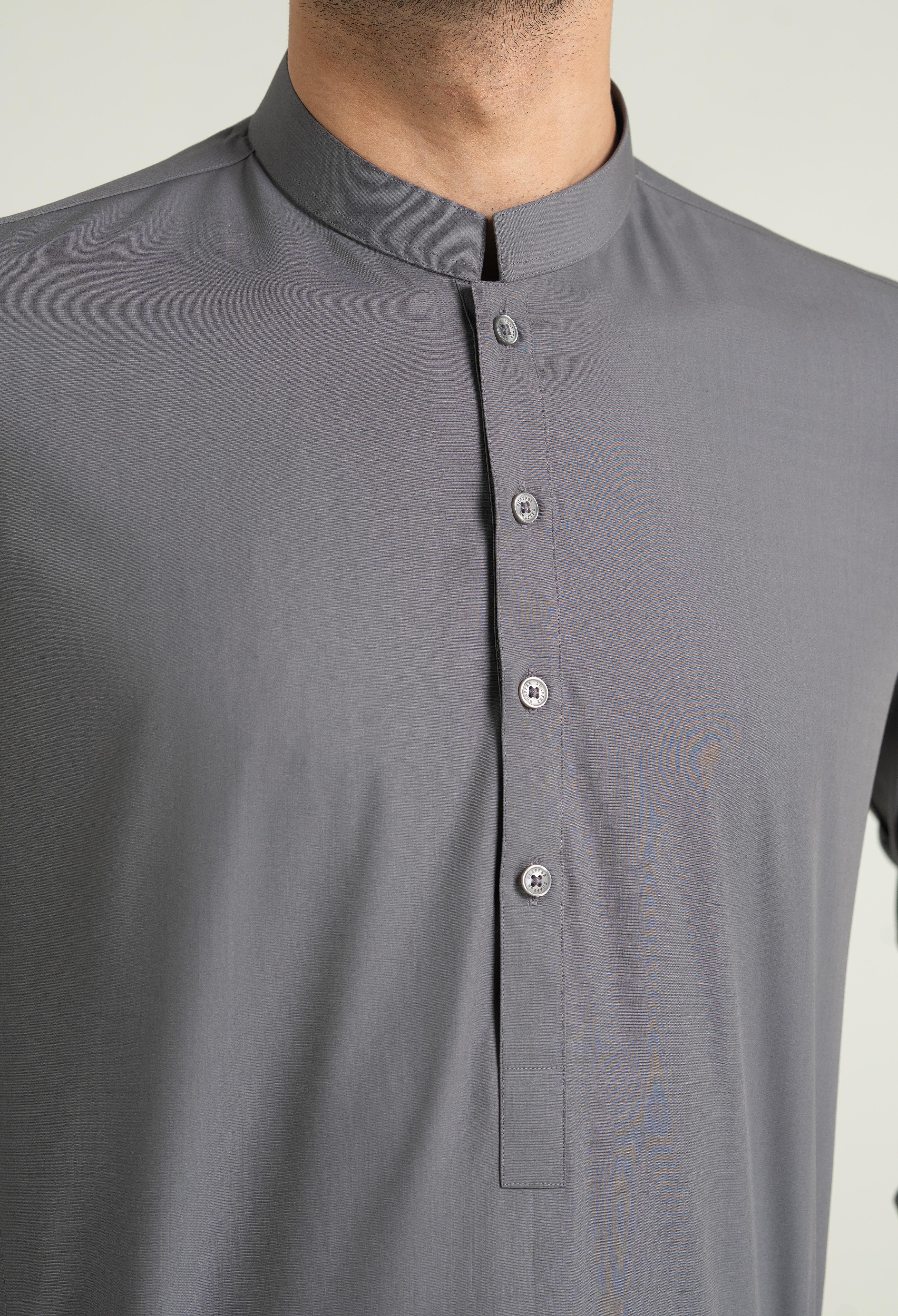 Light Grey Blended Kameez Shalwar