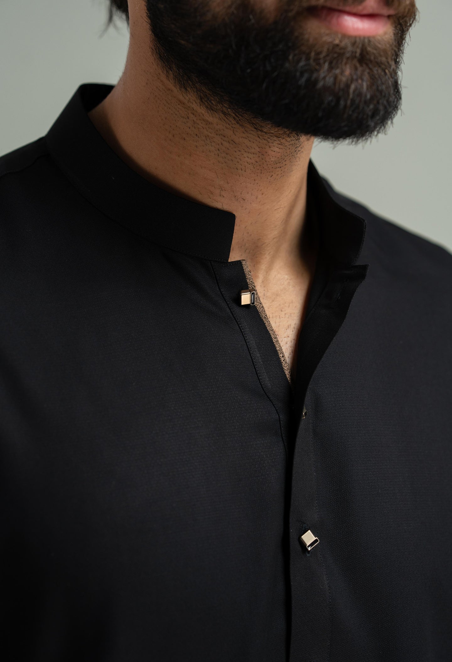 Bat Black Blended Kameez Shalwar