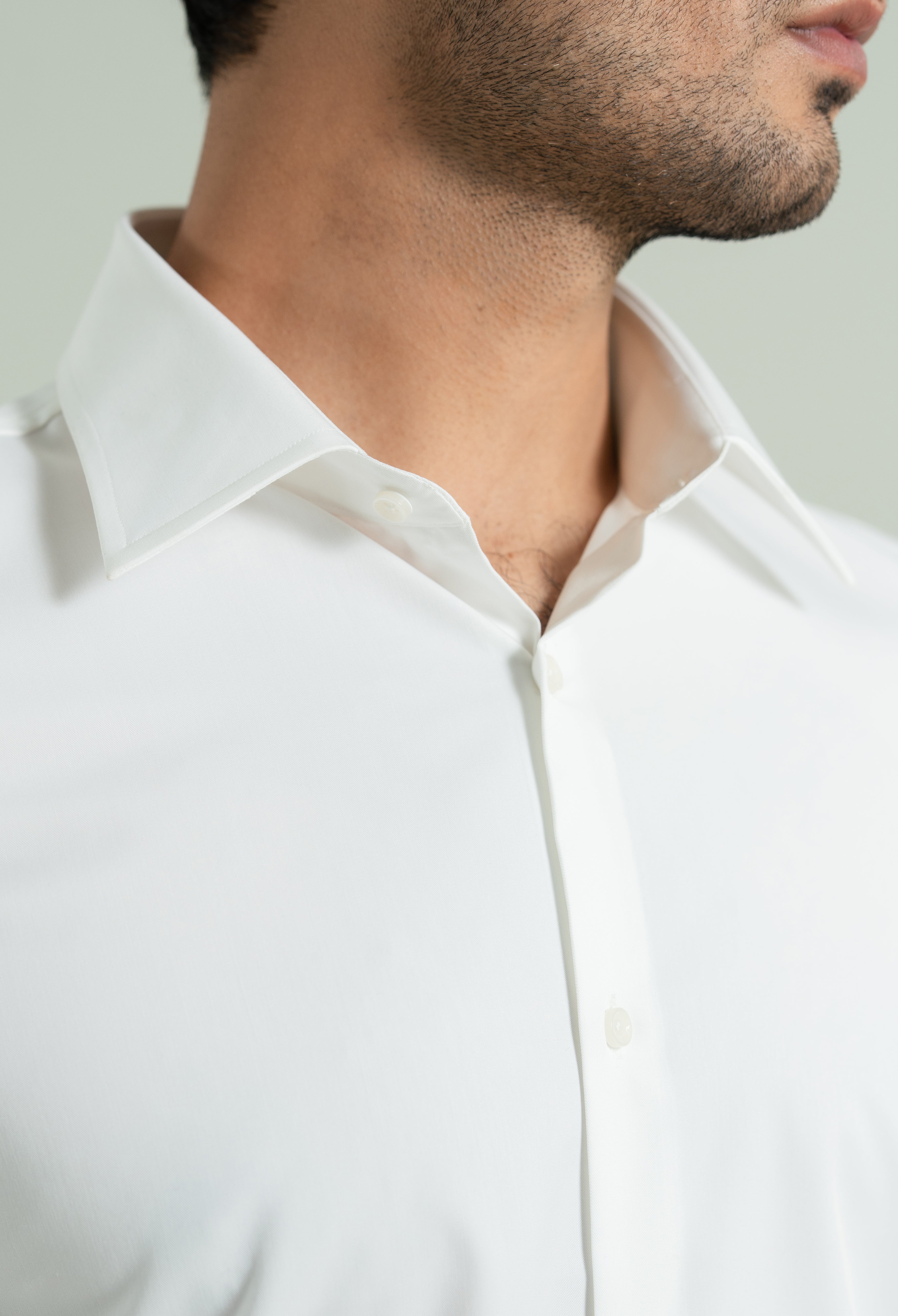 Creamy Off White Semi Formal Shirt