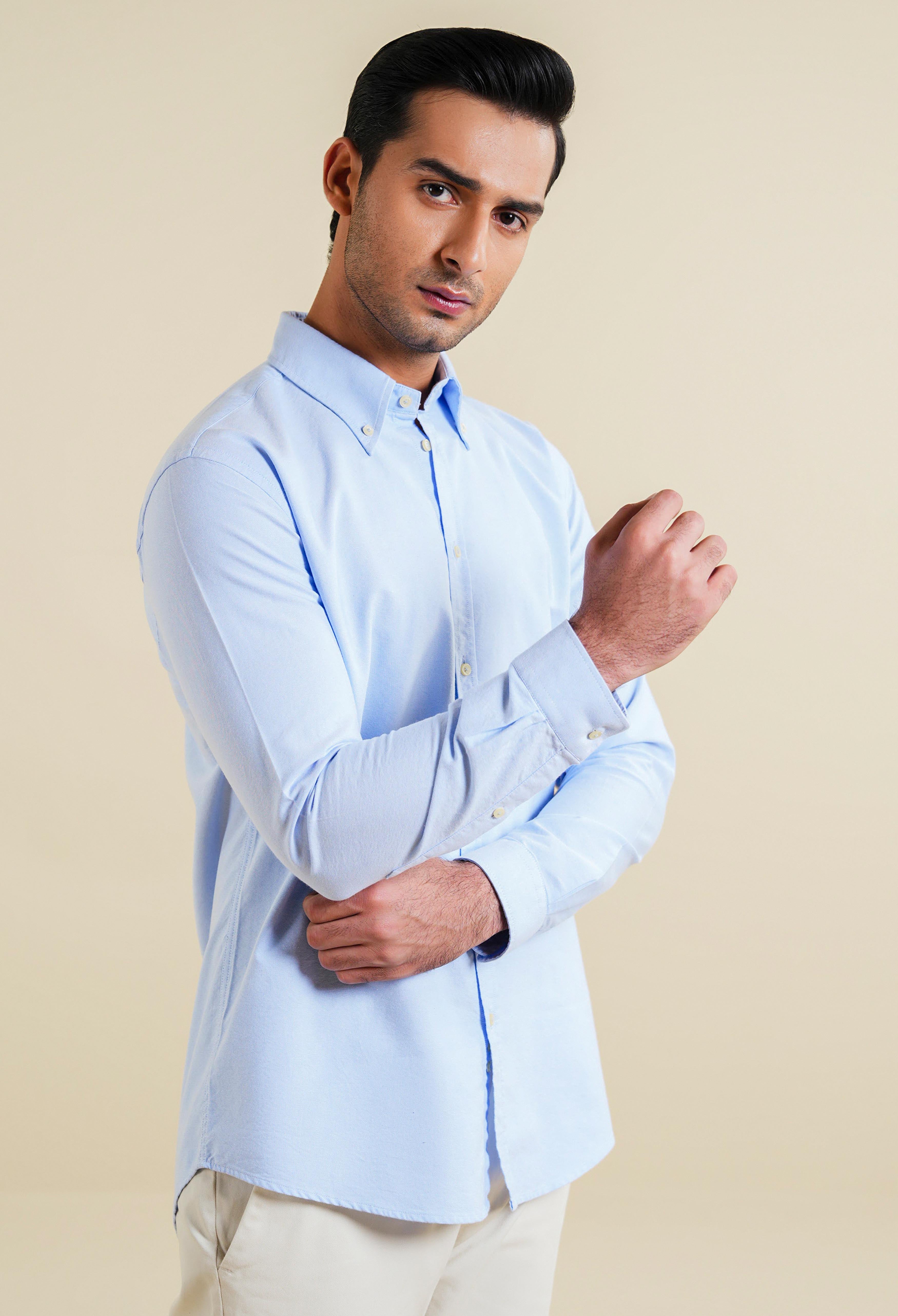 Soft Sky Blue Oxford Shirt