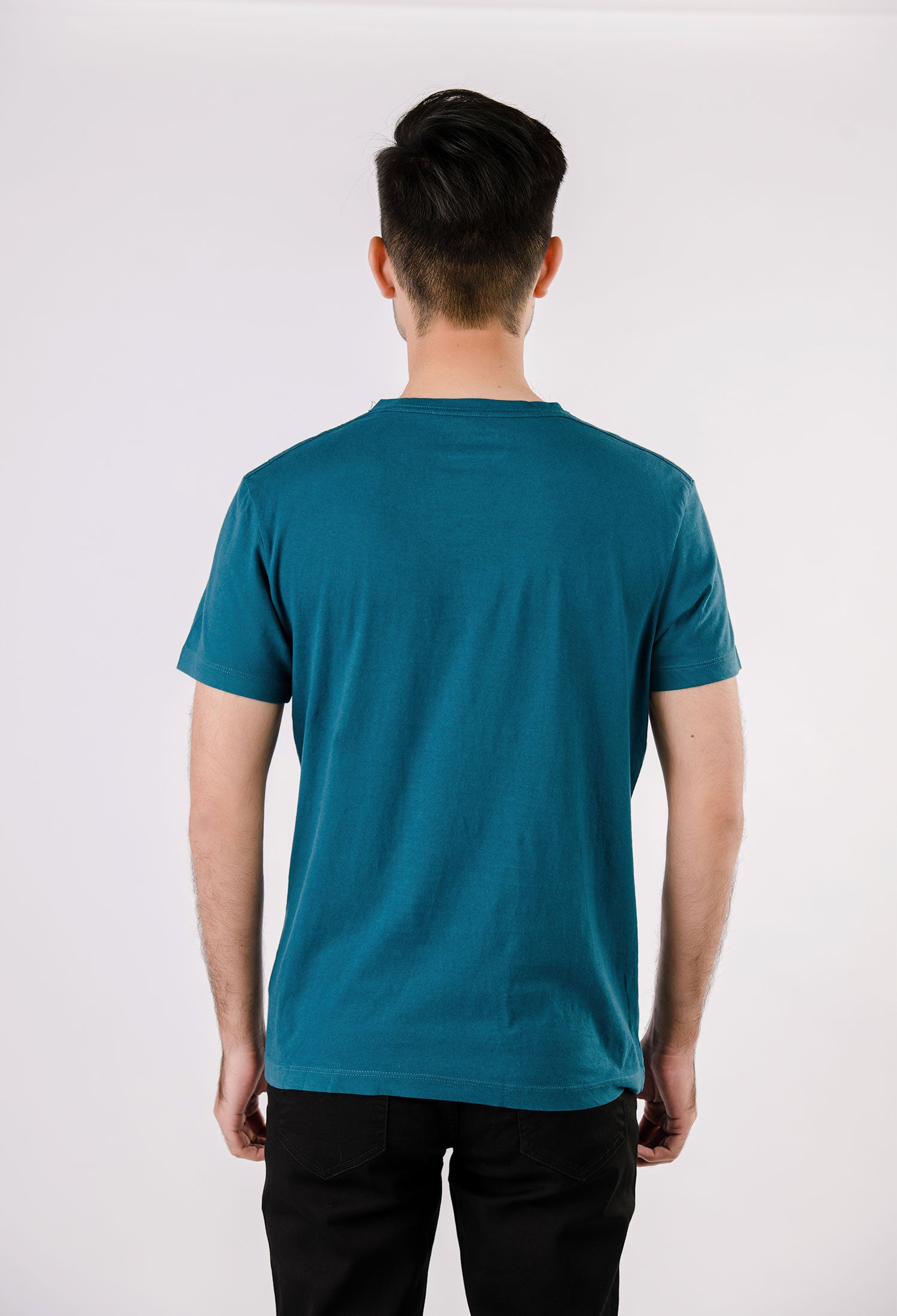 Teal Blue Basic T-Shirt
