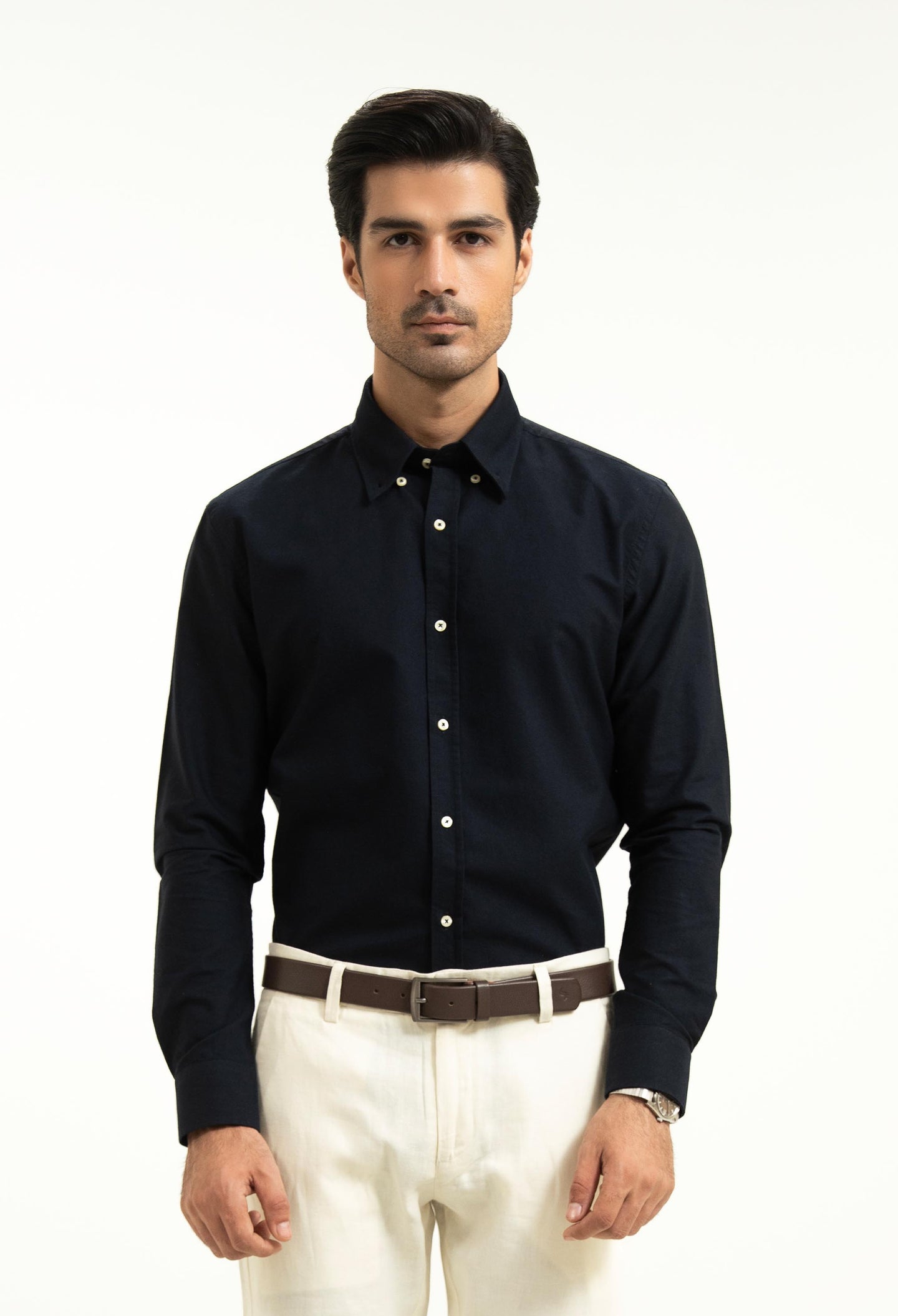 Dark Navy Blue Oxford Shirt