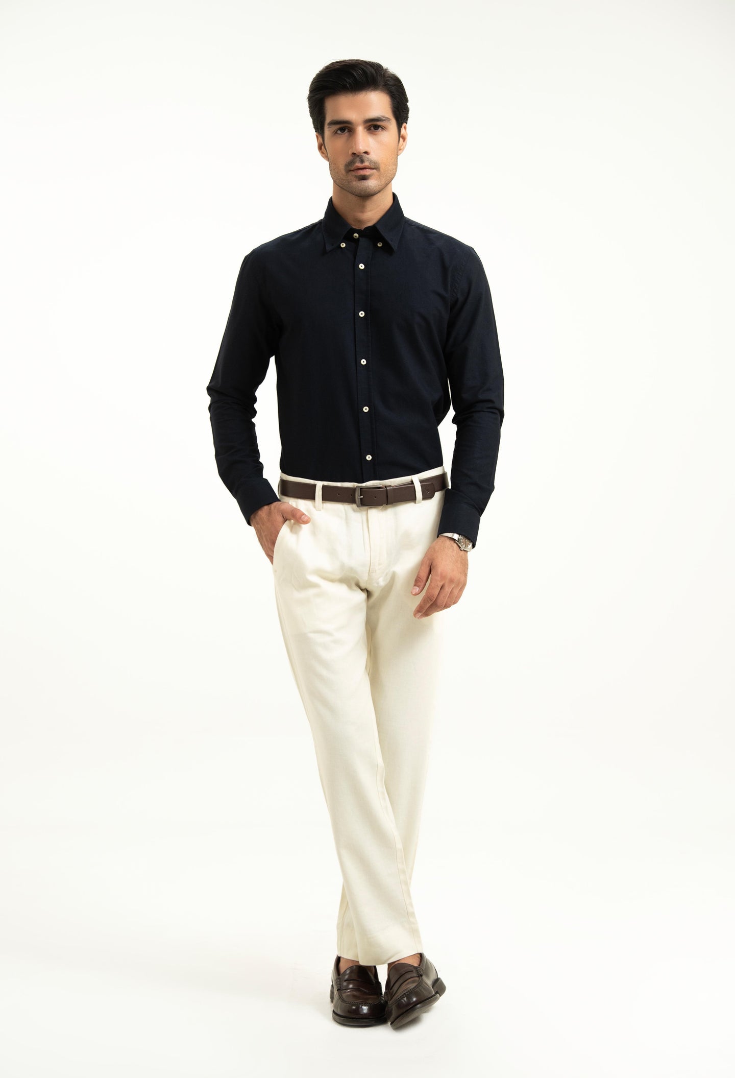 Dark Navy Blue Oxford Shirt