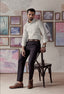 Pastel Green Plain Formal Shirt