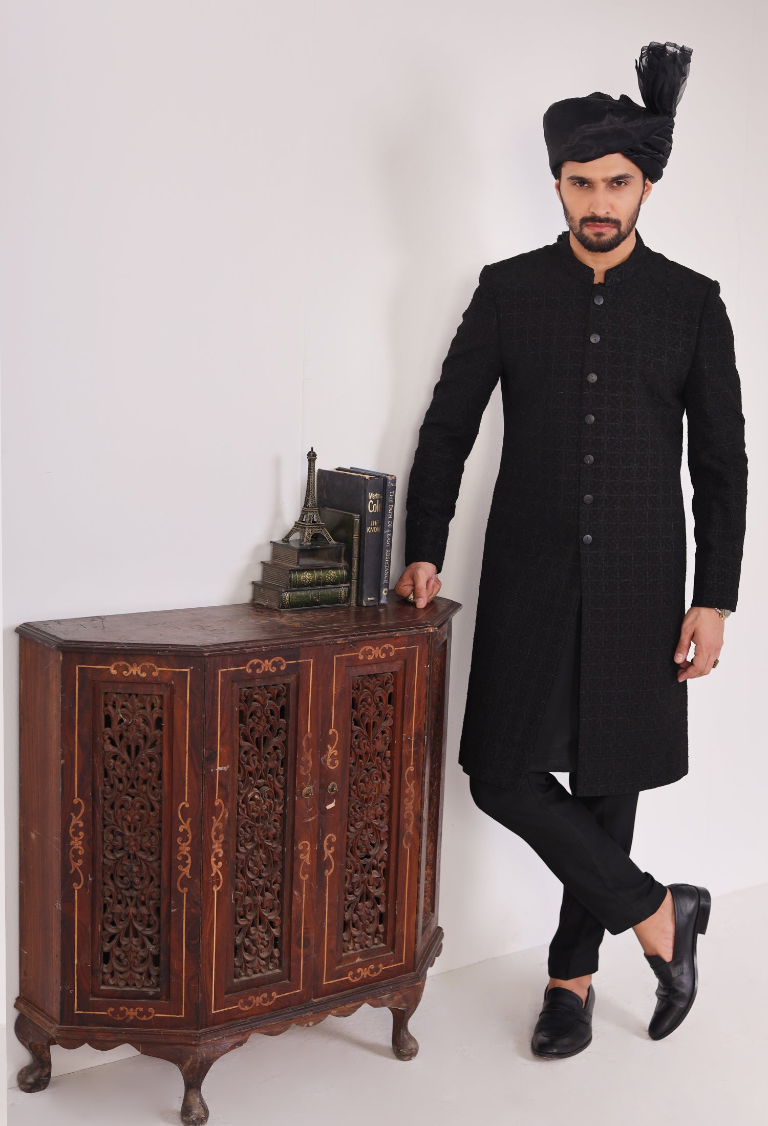 Onex Black Sherwani (Sher-000222)