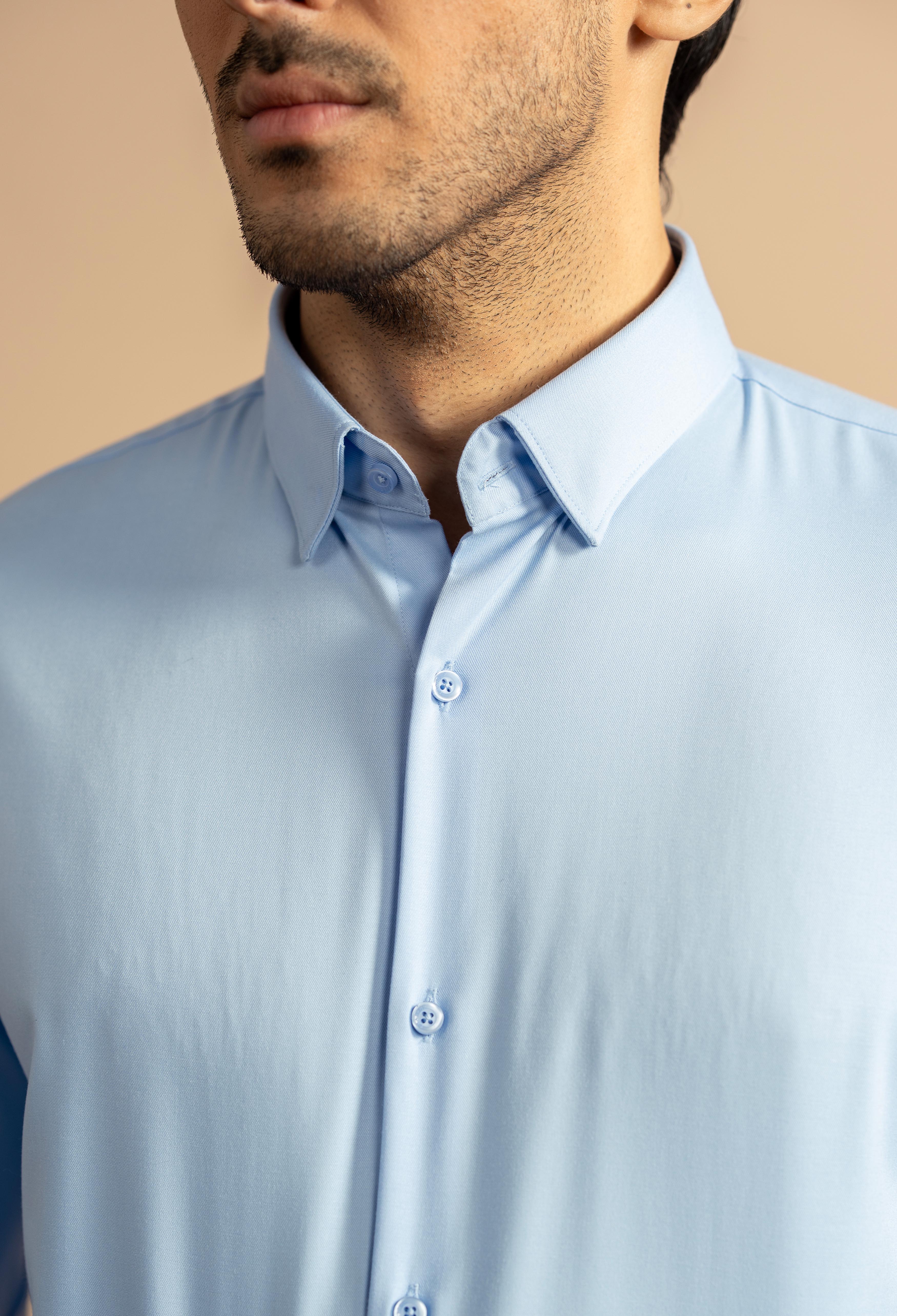 Sky Blue Semi Formal Shirt