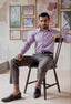 Lavender Purple Plain Formal Shirt