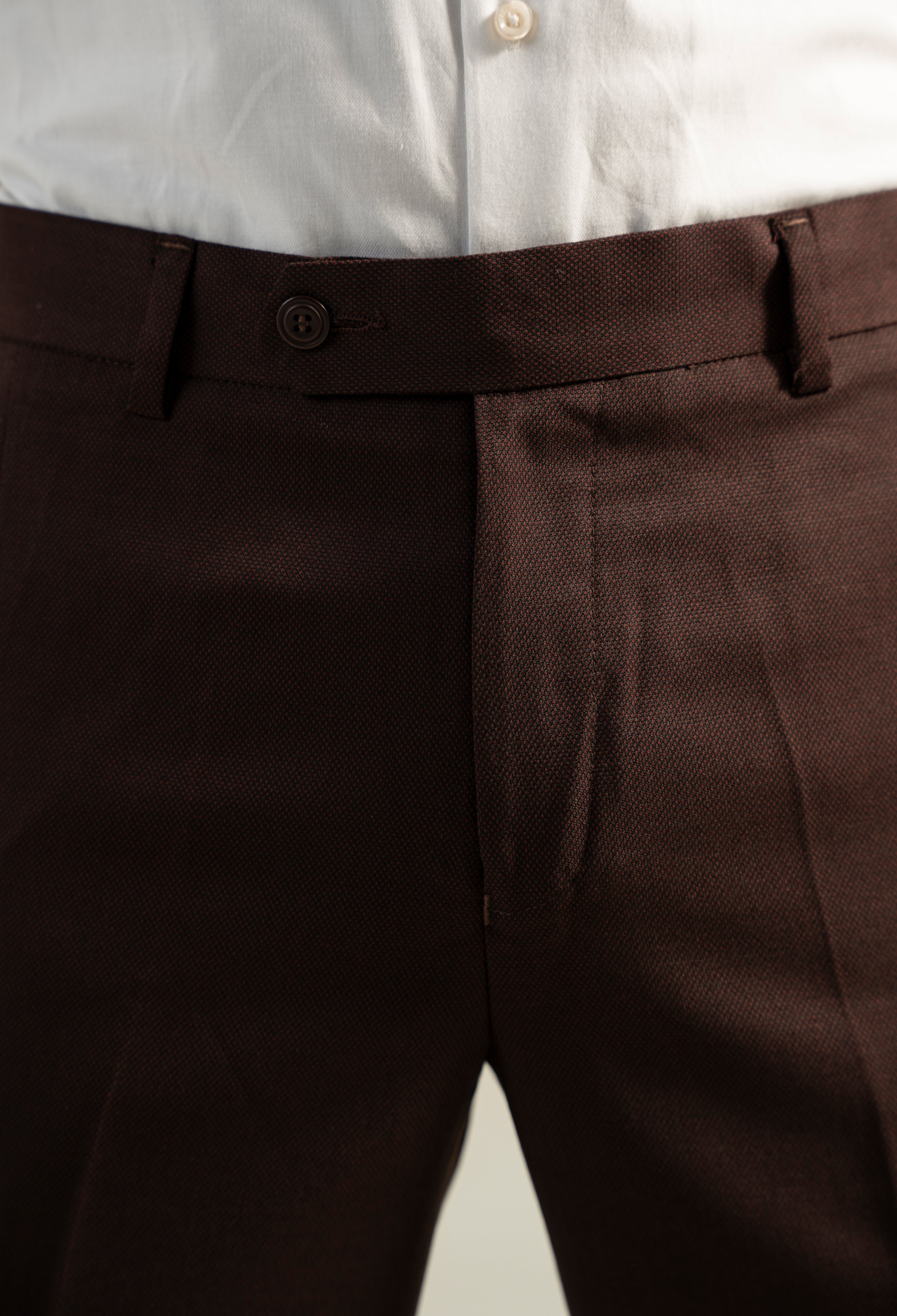 Maroon Woolen Dress Pant