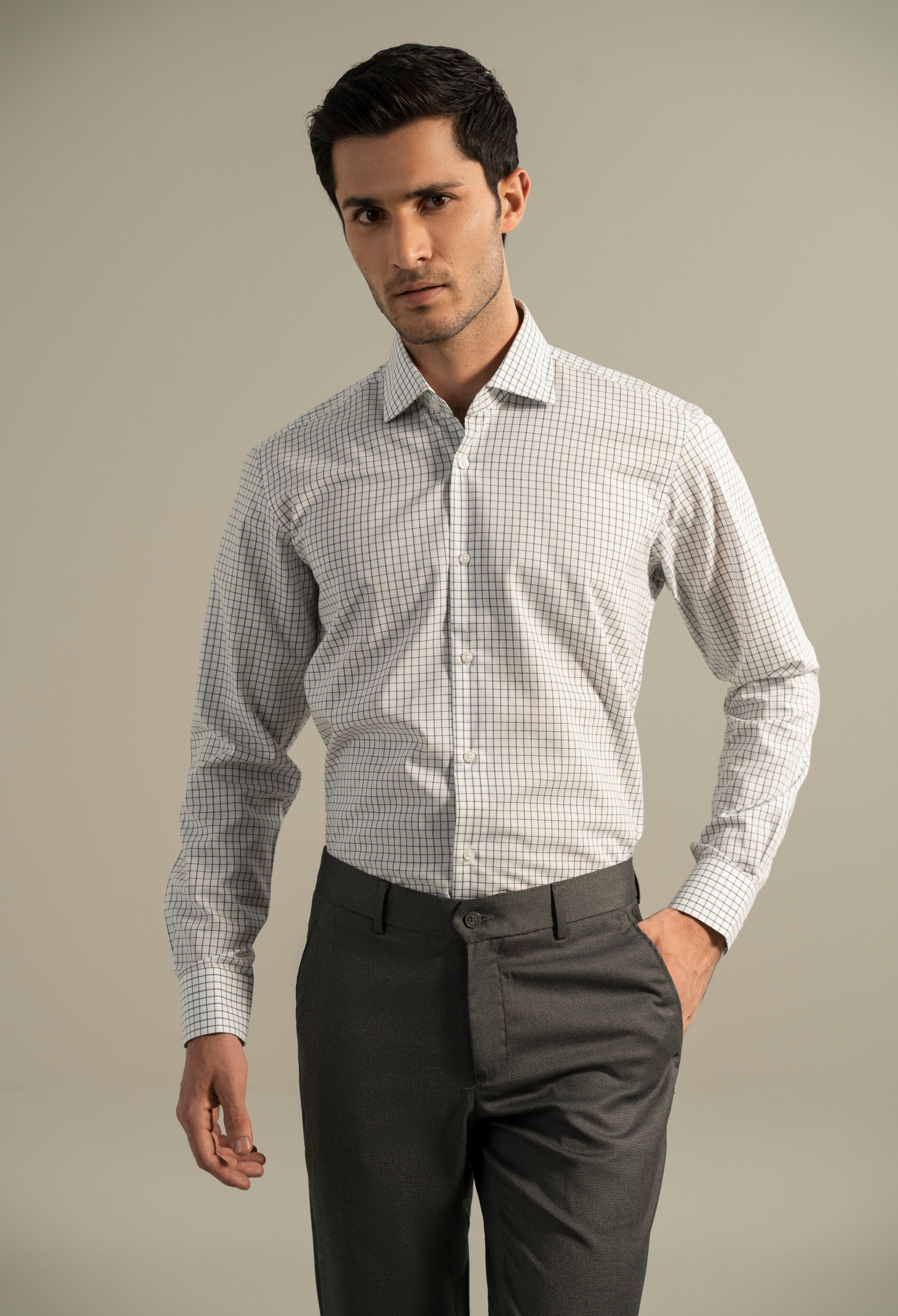 Blue & White Checkered Shirt