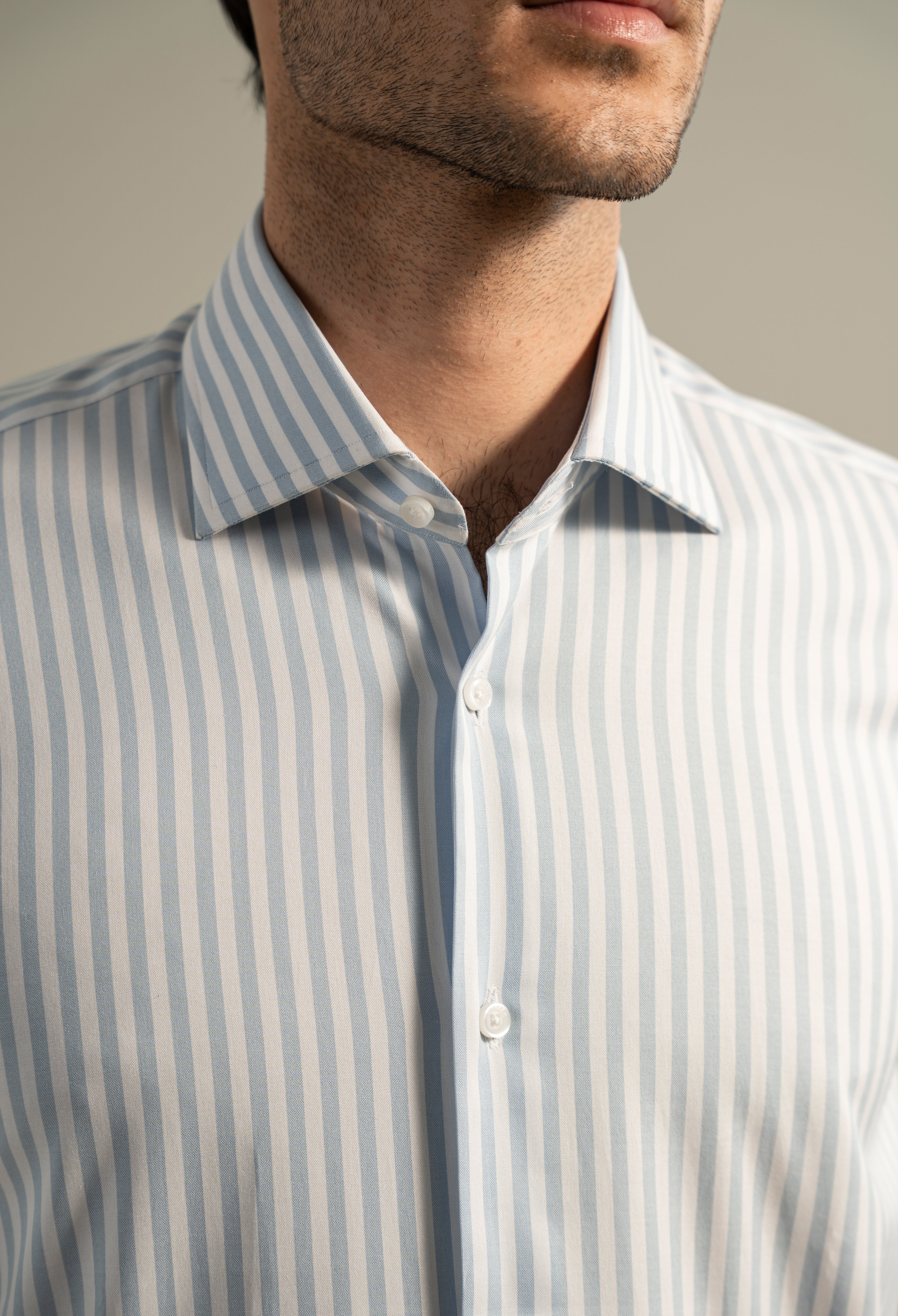 Ice Blue Stripe Shirt