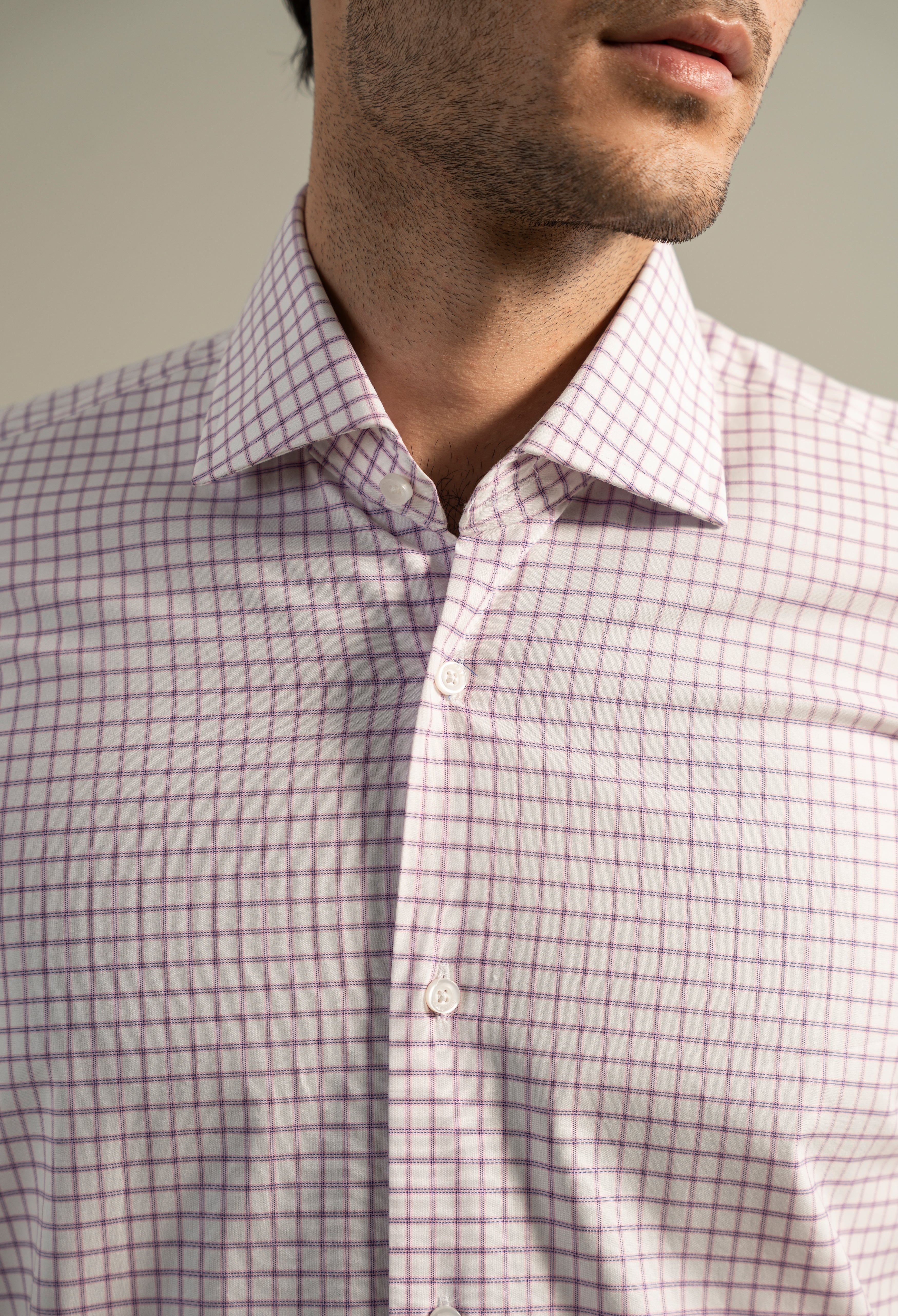 Pink & White Checkered Shirt
