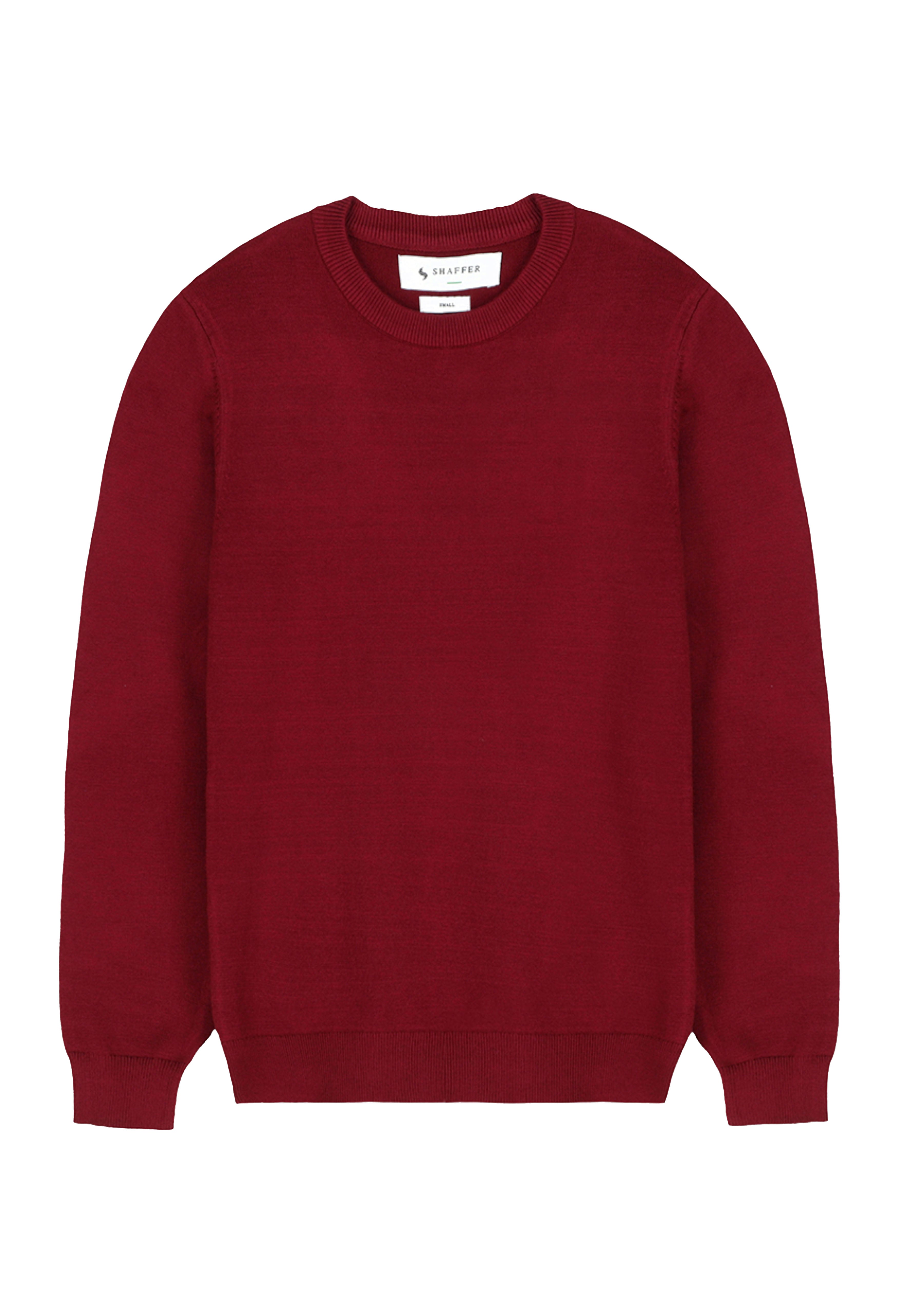 Burgundy Crew Neck Sweater
