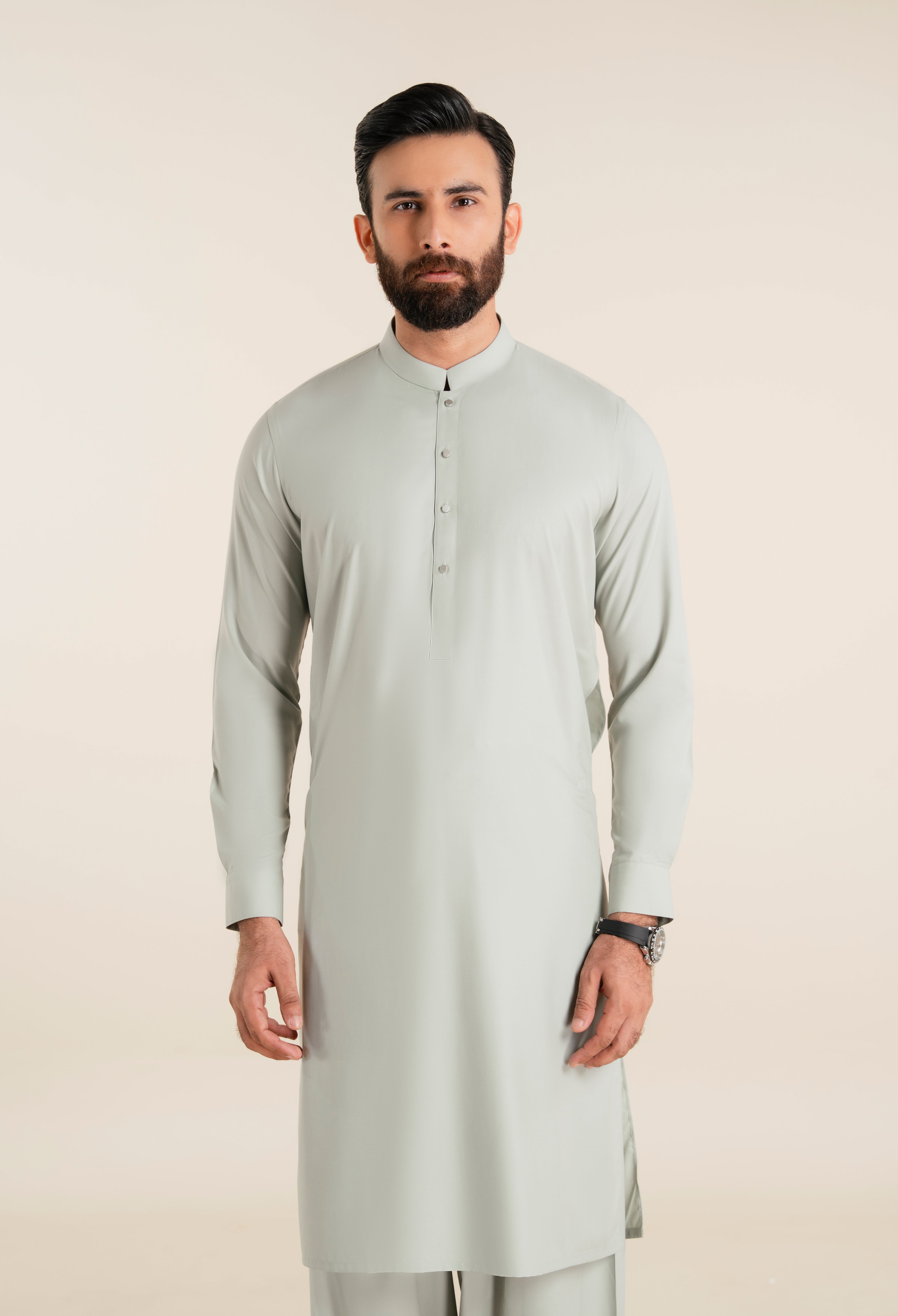 Pistachio Green Blended Kameez Shalwar