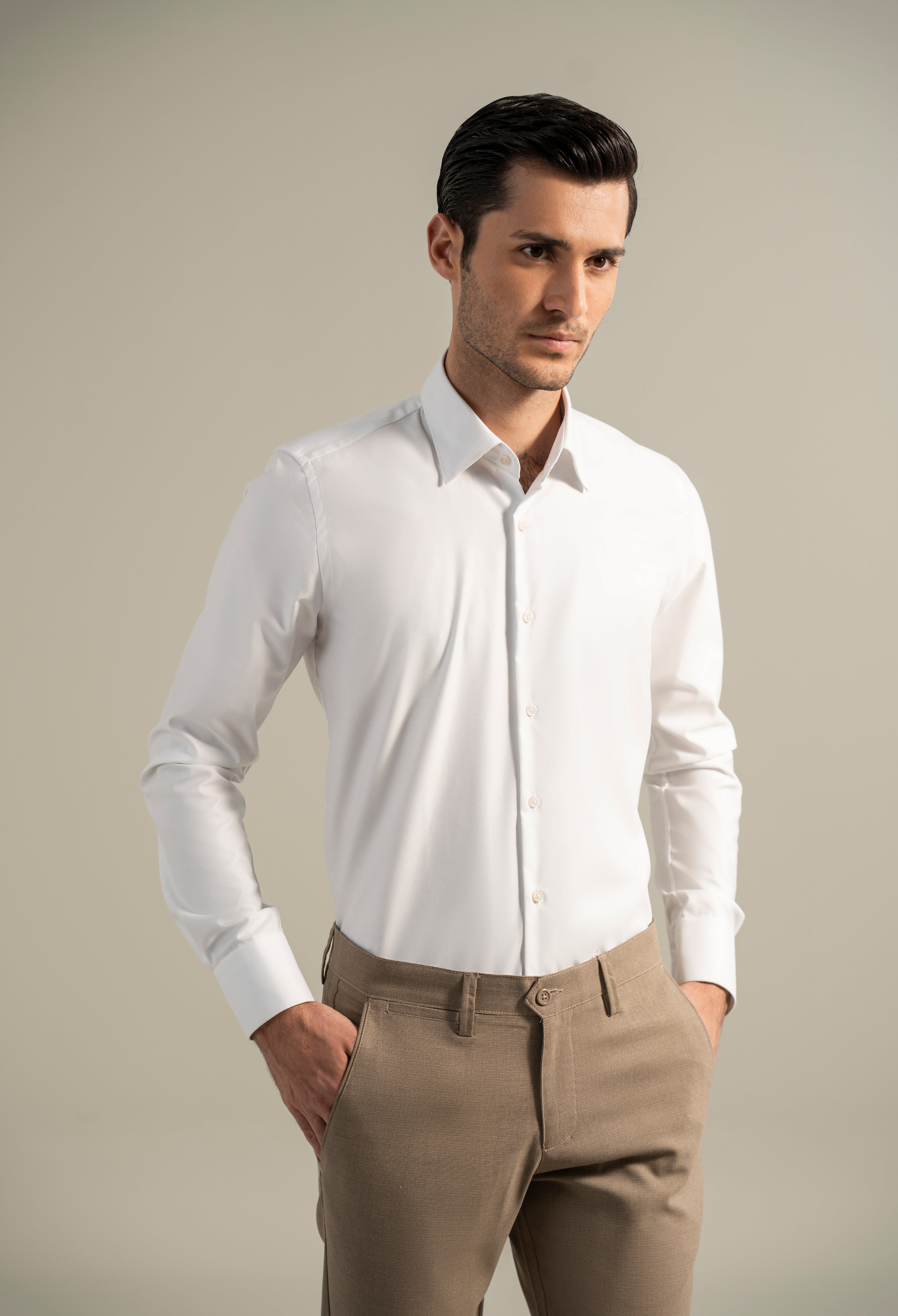 Banana White Formal Shirt