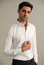 Azure White Herringbone Formal Shirt