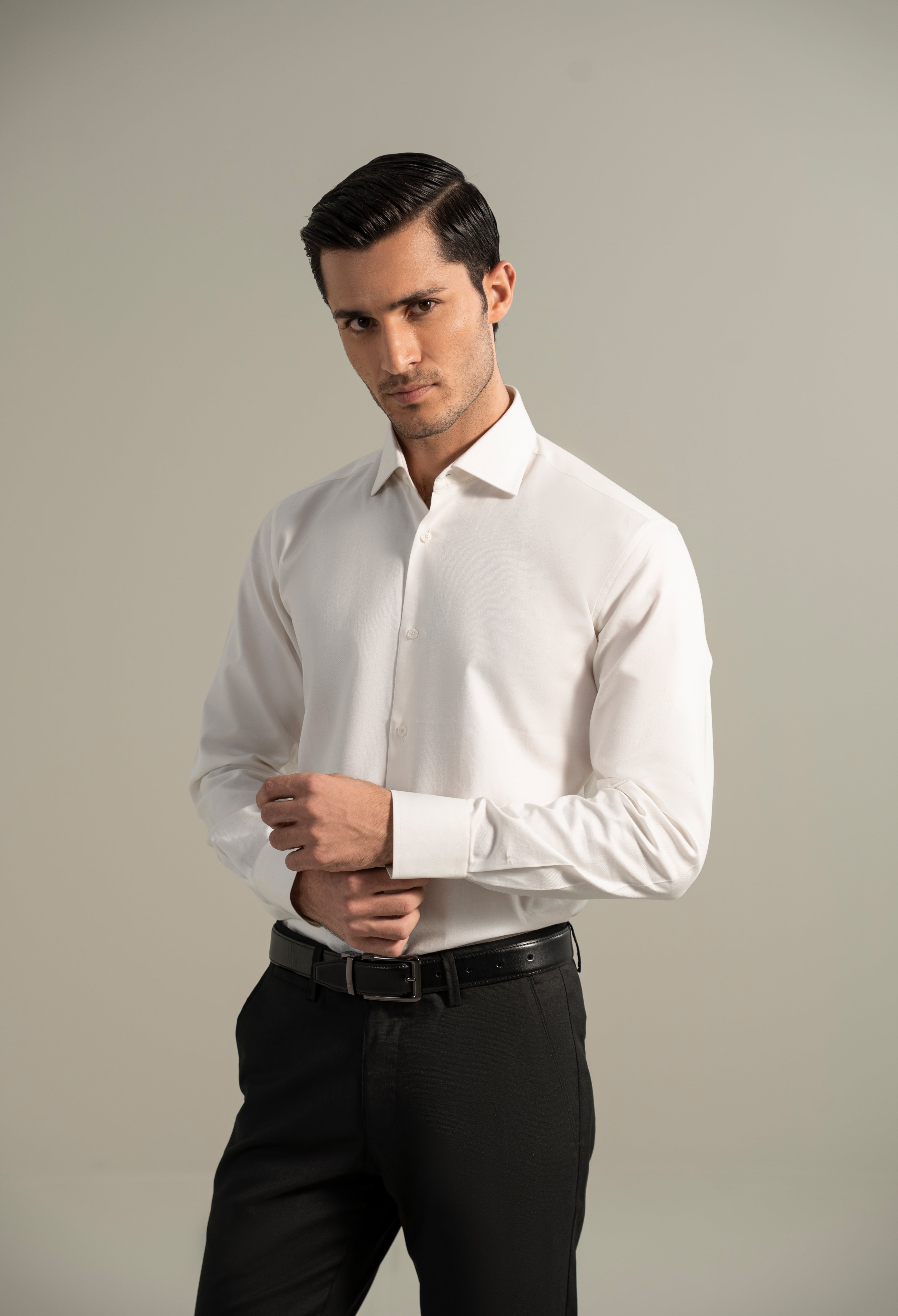 Banana White Formal Shirt