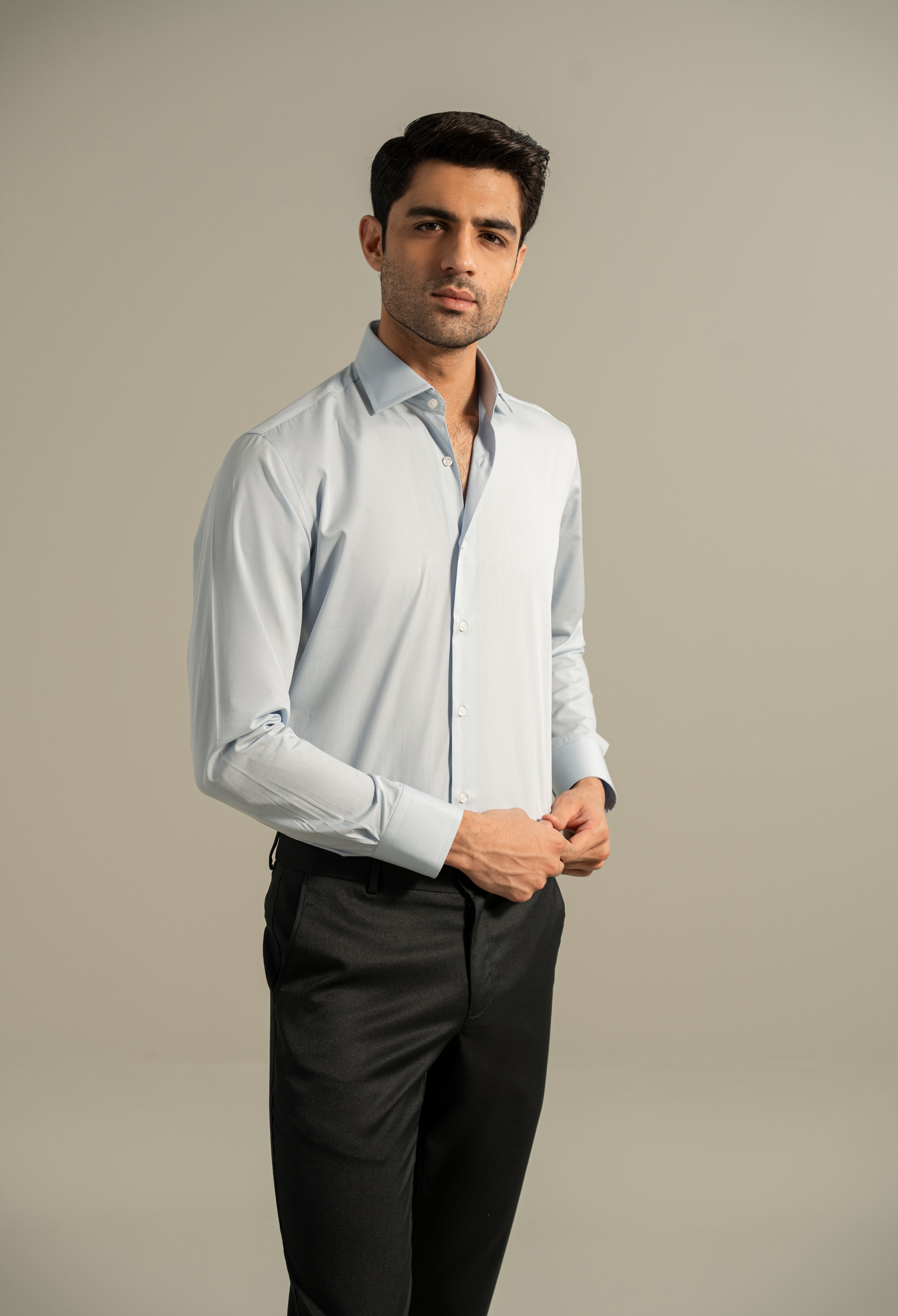 Aquamarine Blue Lavender Formal Shirt