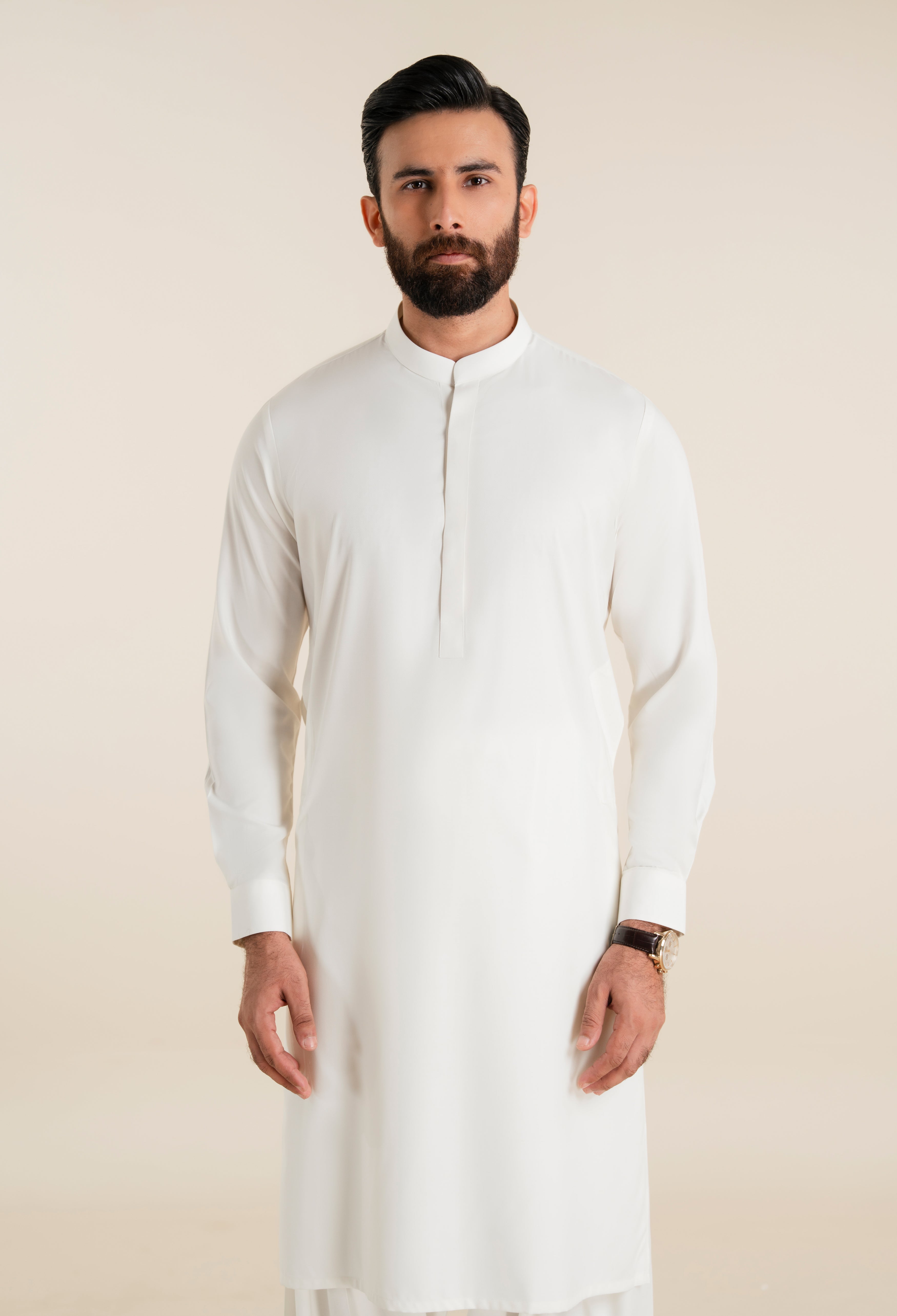 Chiffon White Blended Kameez Shalwar